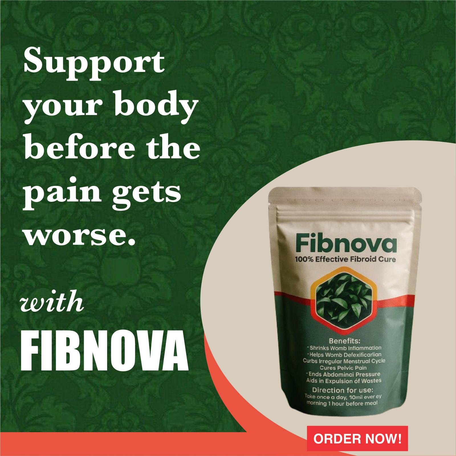 Fibroid Support Tea Facebook ad: Looking for options beyond surgery?