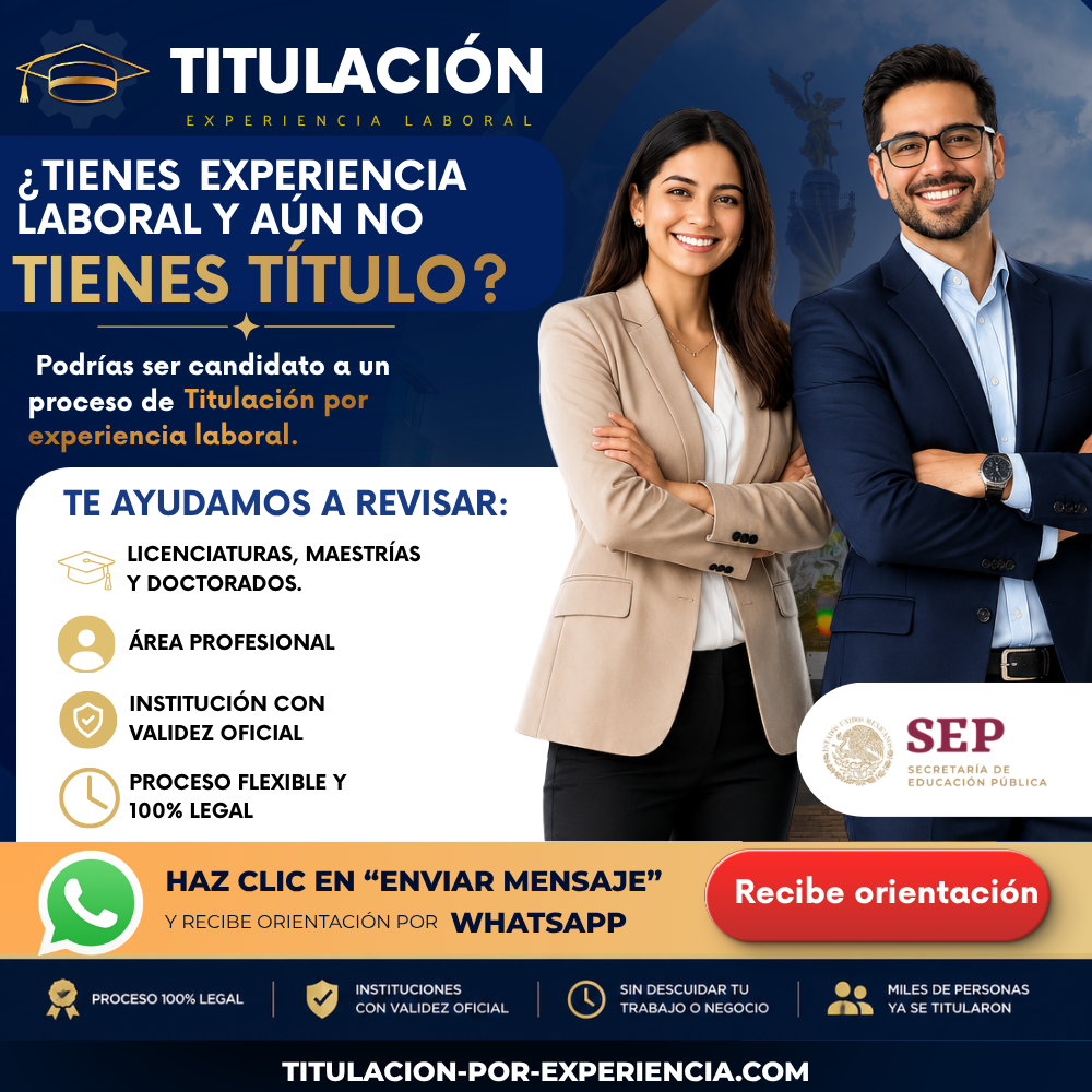Titulacion por Experiencia Laboral en México Facebook ad
