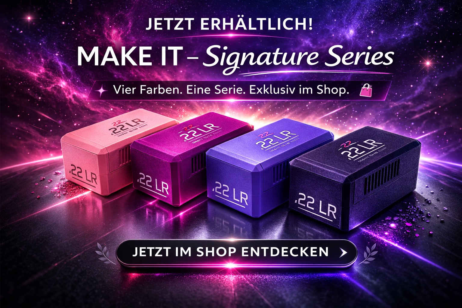 3D-Druck aus dem Westerwald Facebook ad: JETZT ERHÄLTLICH: MAKE IT, Signature Series
