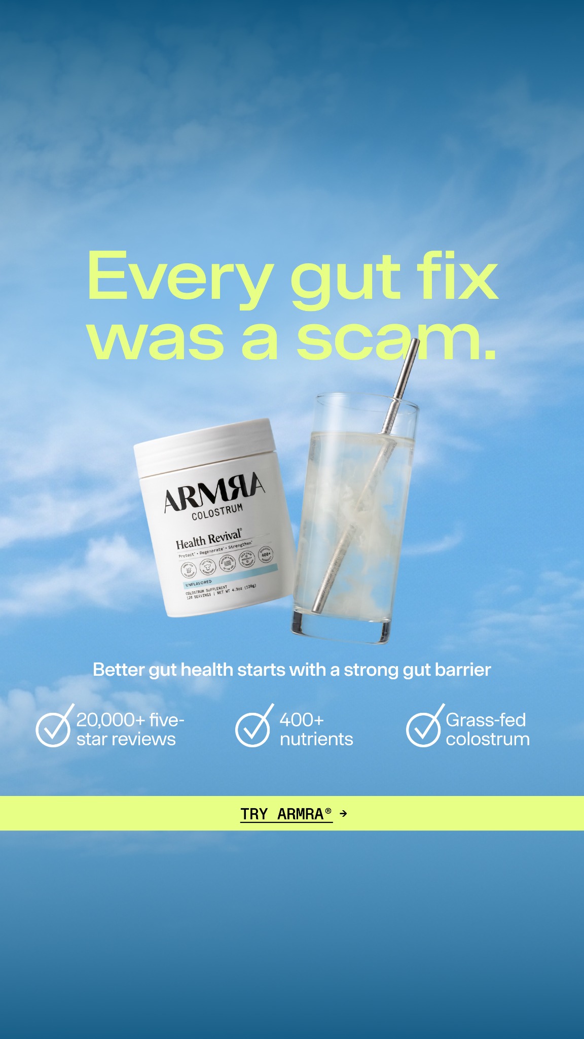 ARMRA Facebook ad