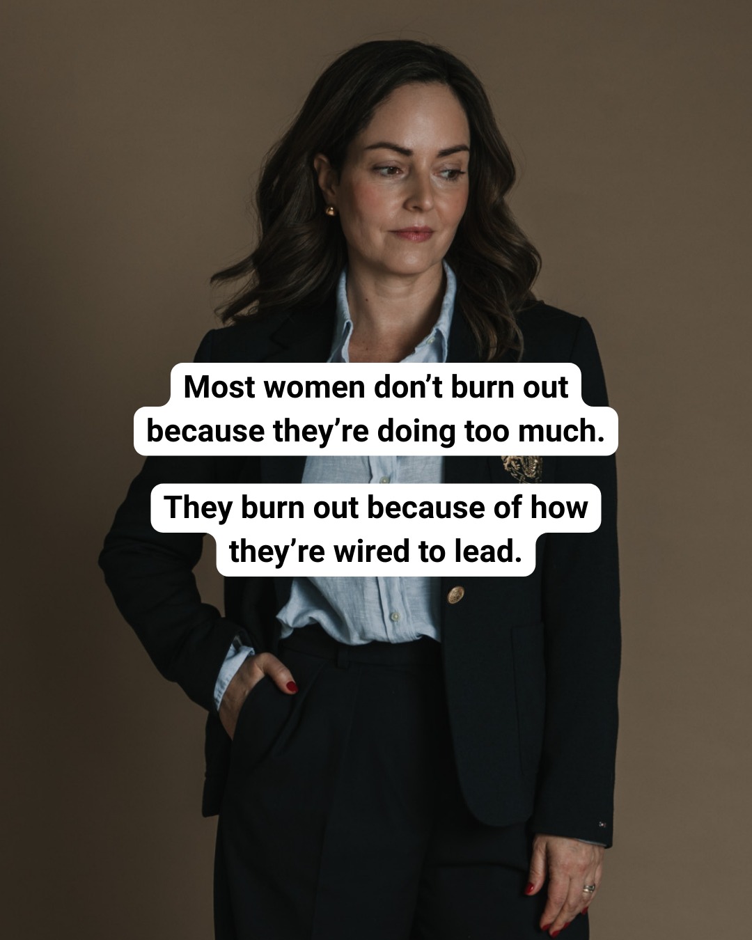 Rewired Woman Facebook ad: Burnout is not the cost of leadership.