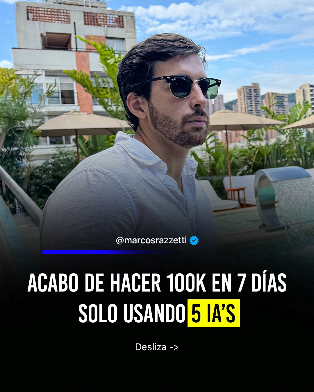 Marcos BlueHackers Facebook ad: Comenta 100 para recibir TODAS LAS IA´s