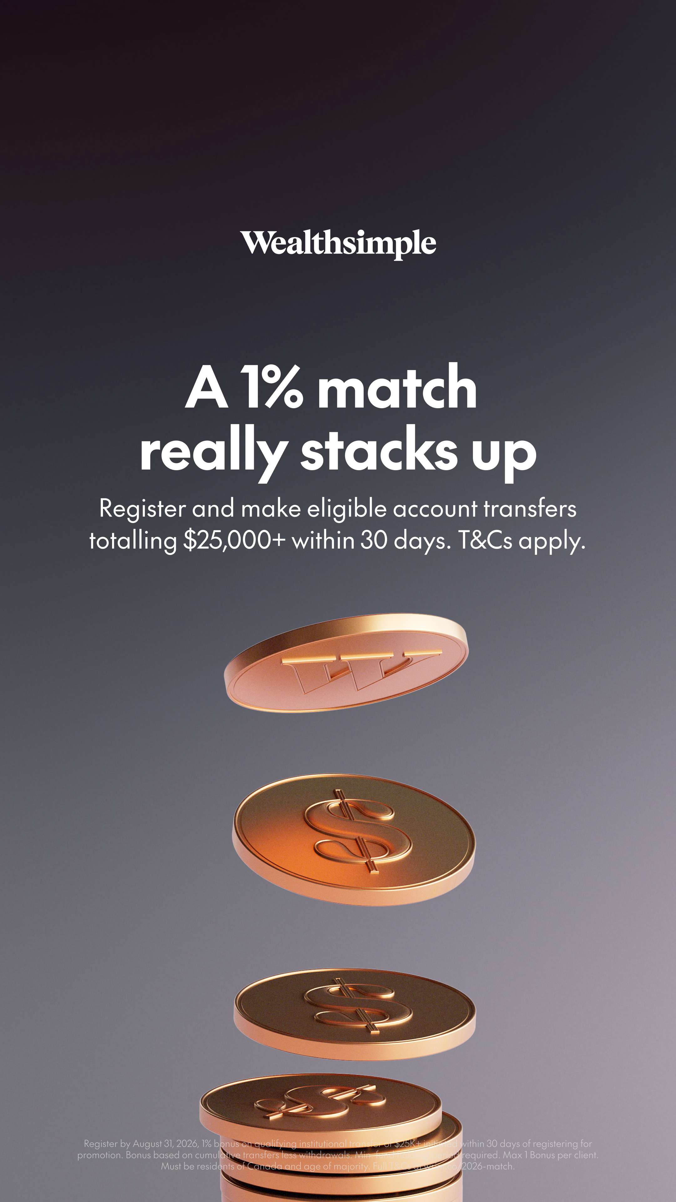 Wealthsimple Facebook ad