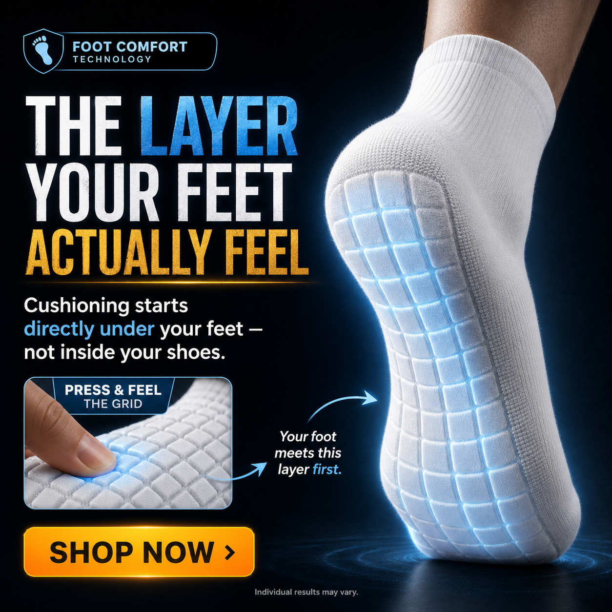 Kya Lively M.D. Facebook ad: Shock-absorbing-socks/special-deal