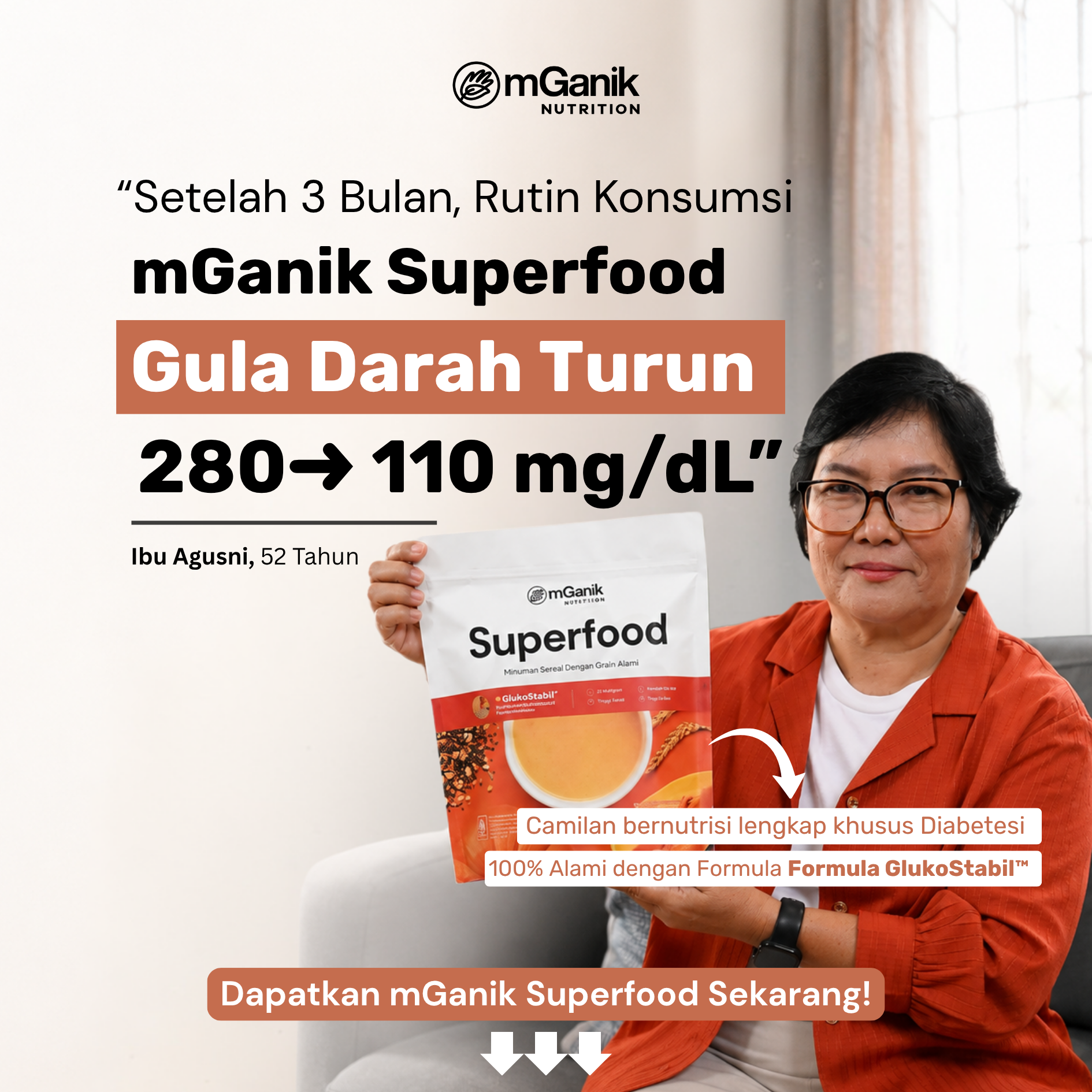 mGanik Superfood Solusi Diabetes Facebook ad