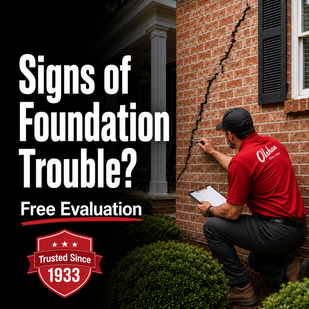 Olshan Foundation Repair Facebook ad: Cracks Getting Worse?