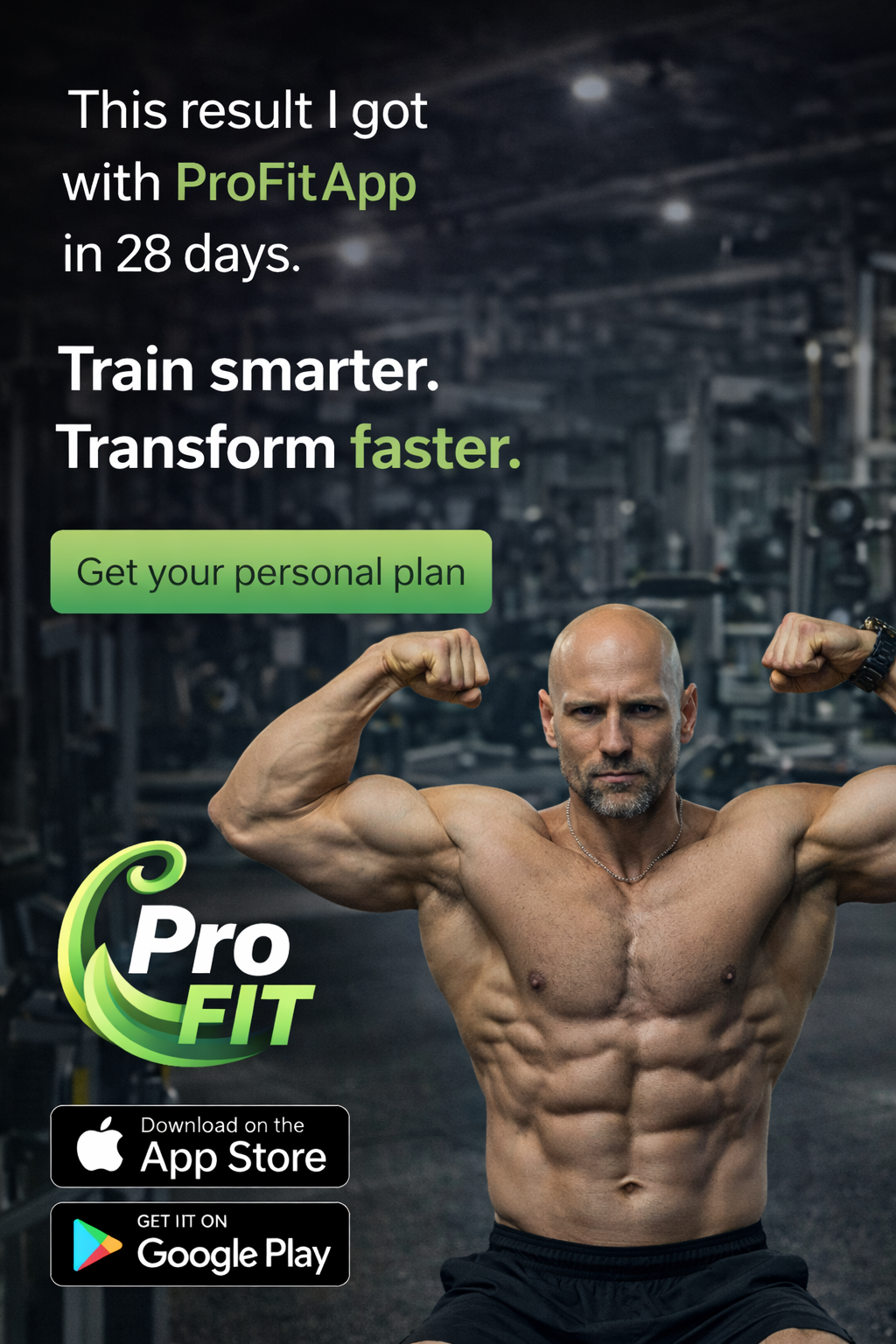 ProFit: Trainer & Workout Plan Facebook ad