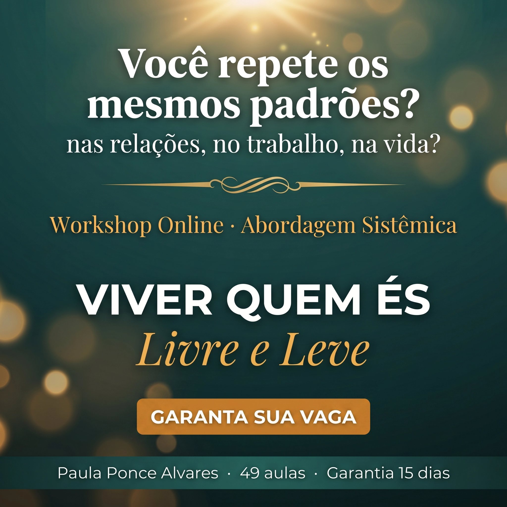 Paula Ponce - Consteladora e Formadora Sistémica Facebook ad: Você sabe quem você é de verdade?