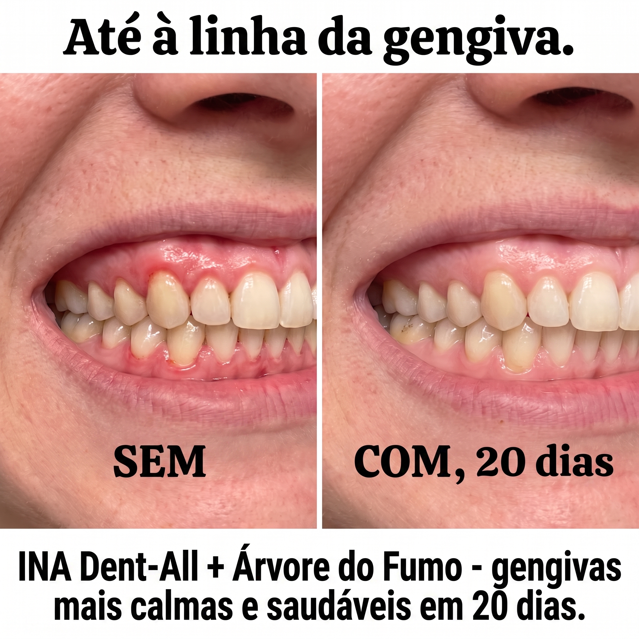 Cosméticos Orgânicos Familiares - InaEssentials.PT Facebook ad: Gengivas mais saudáveis em 20 dias
