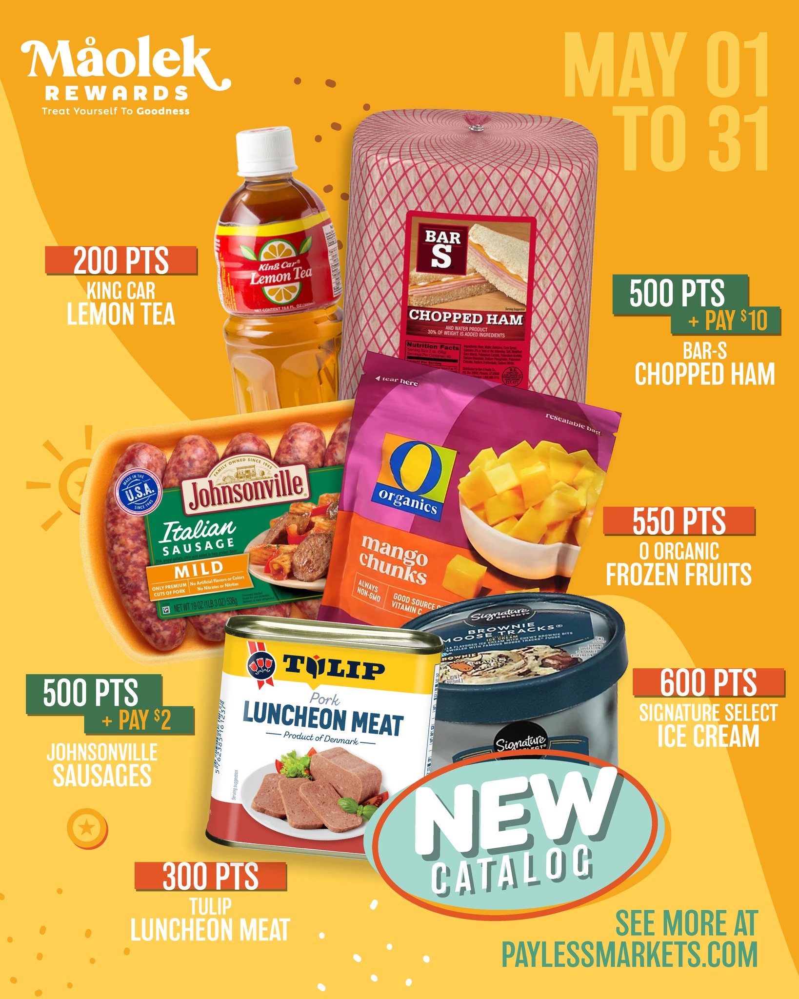 Pay-Less Supermarkets Facebook ad: NEW MONTH = NEW REWARDS