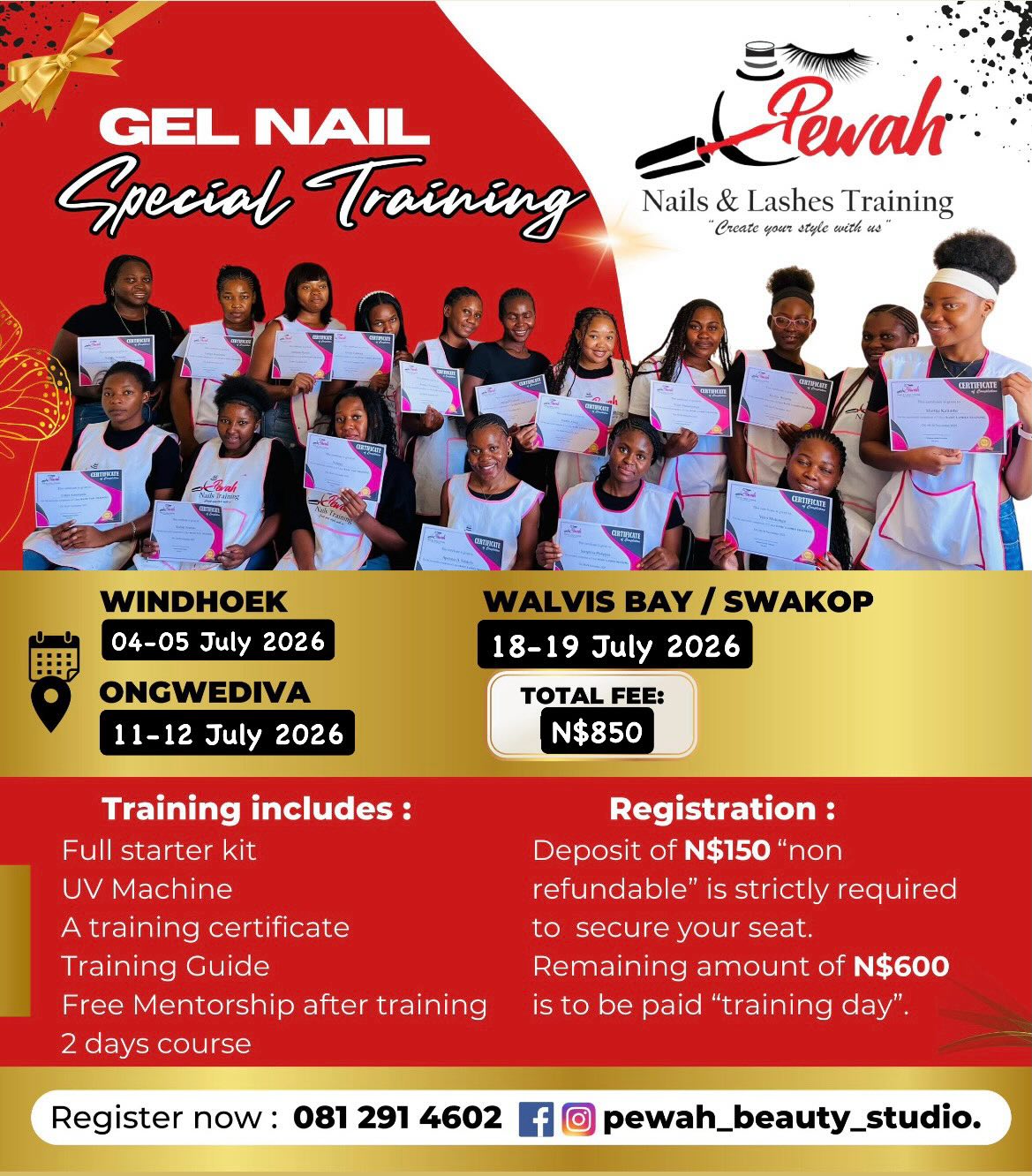 pewahnails Facebook ad: Join Our Training Special