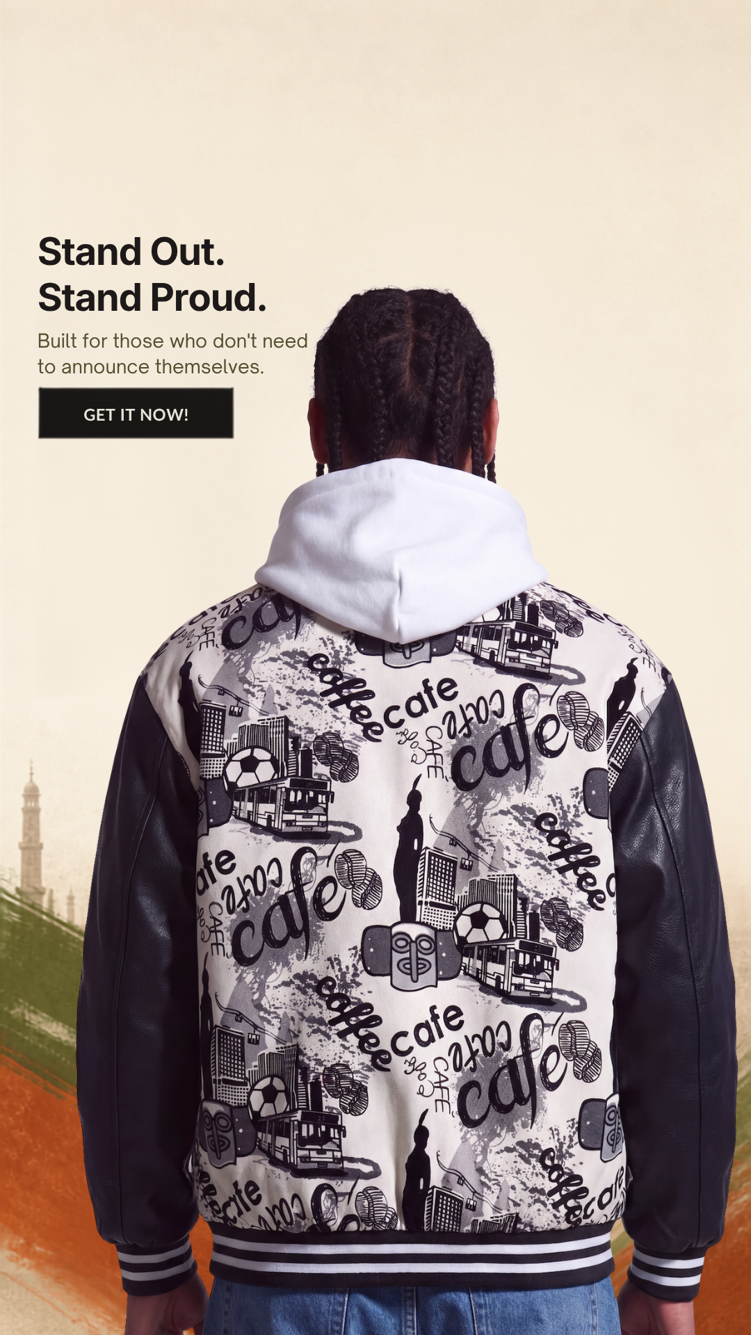 Wearshirp Facebook ad: GRAVITAS II Letterman Jacket