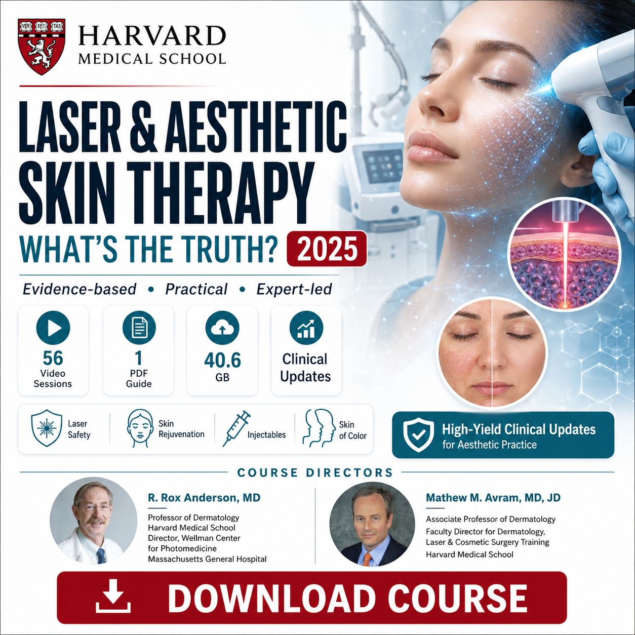 Aesthetic Medical Courses Facebook ad: Laser & Aesthetic Skin Therapy 2025