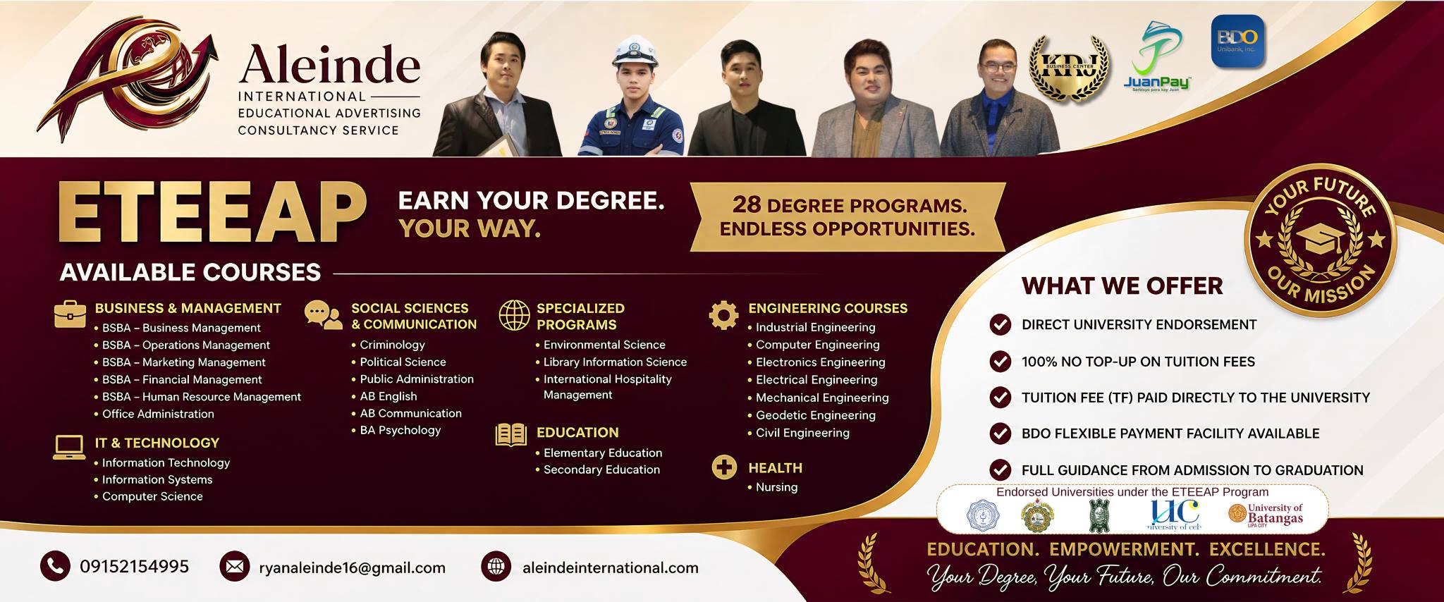 Aleinde International Educational Advertising Consultancy Service Facebook ad: Your Dream Diploma, Now Within Reach!