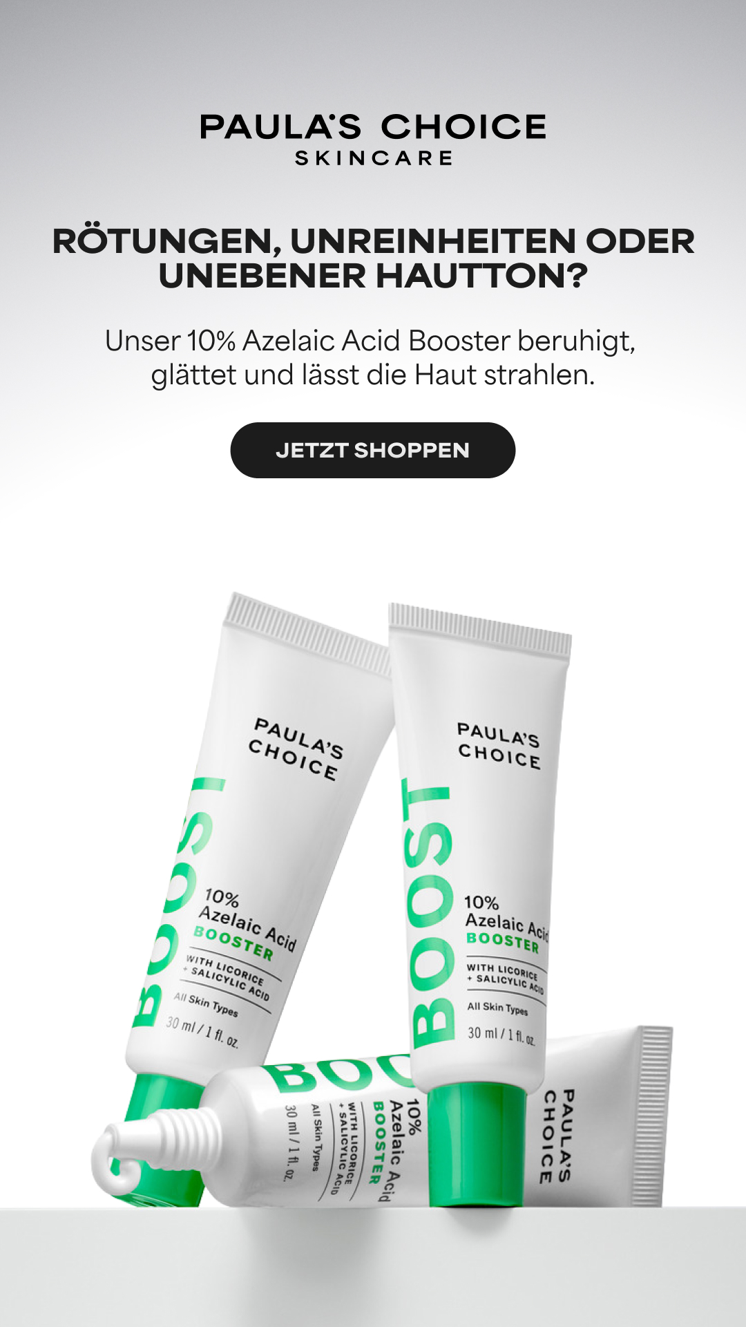 Paula's Choice Facebook ad: Gegen Rötungen & Unreinheiten
