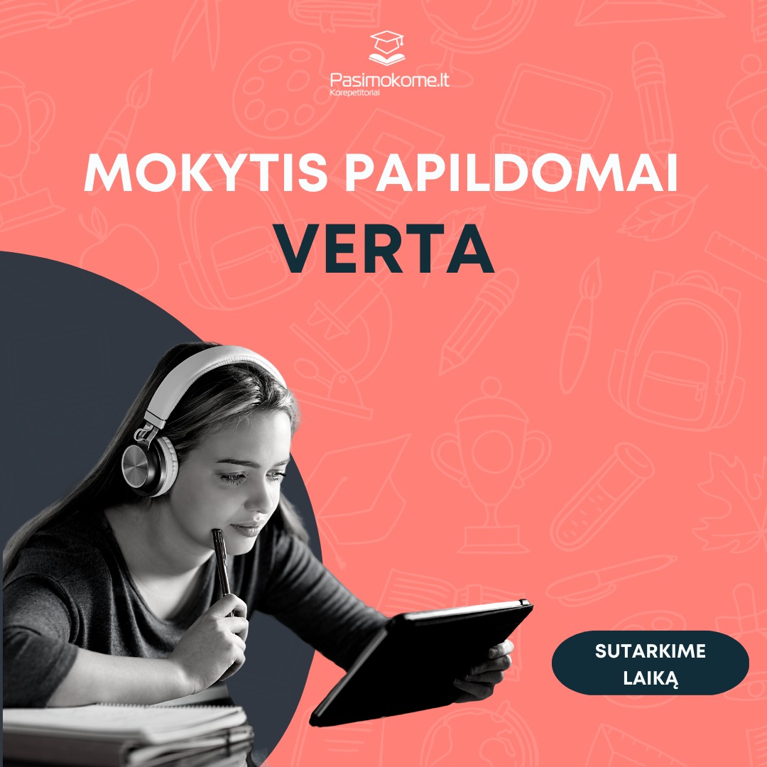 Pasimokome.lt korepetitoriai Facebook ad