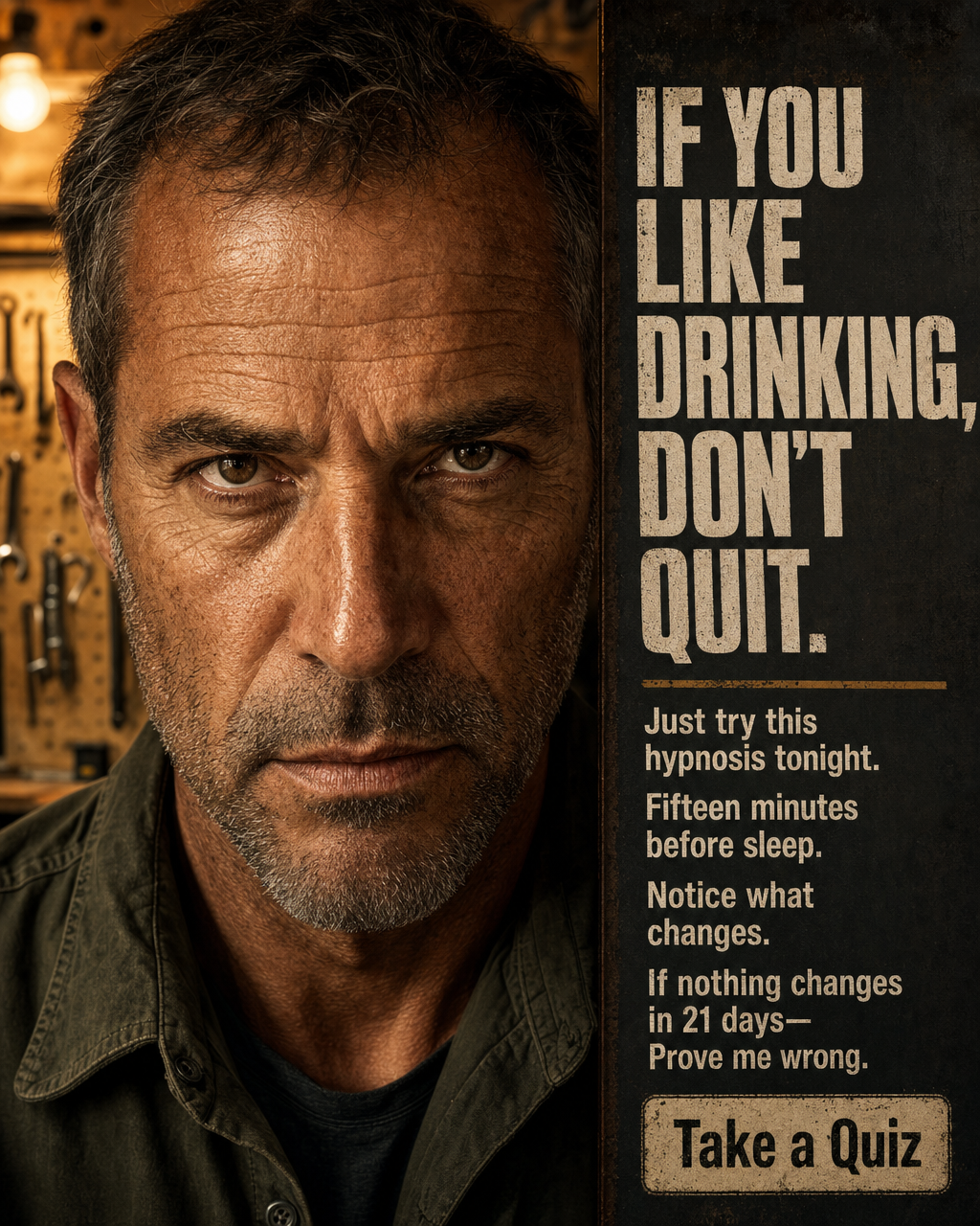 Hypnosis to Stop Drinking Facebook ad