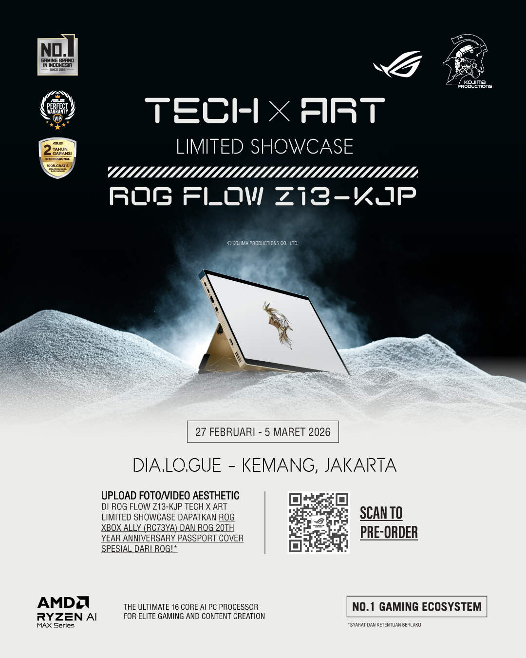 ASUS Republic of Gamers Facebook ad: ROG Flow Z13-KJP resmi hadir di Jakarta.