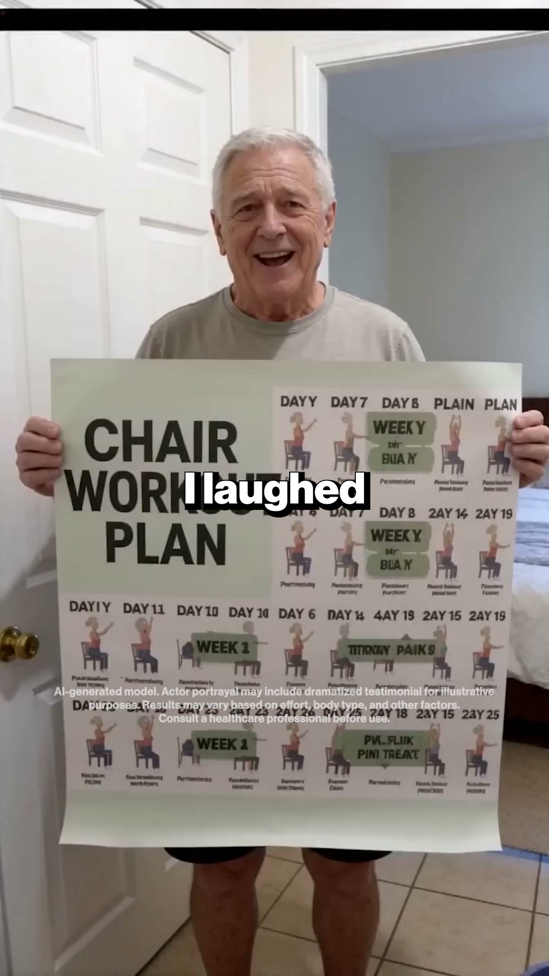 Tai Chi by Chao Facebook ad: Chair Tai Chi for men 50+.