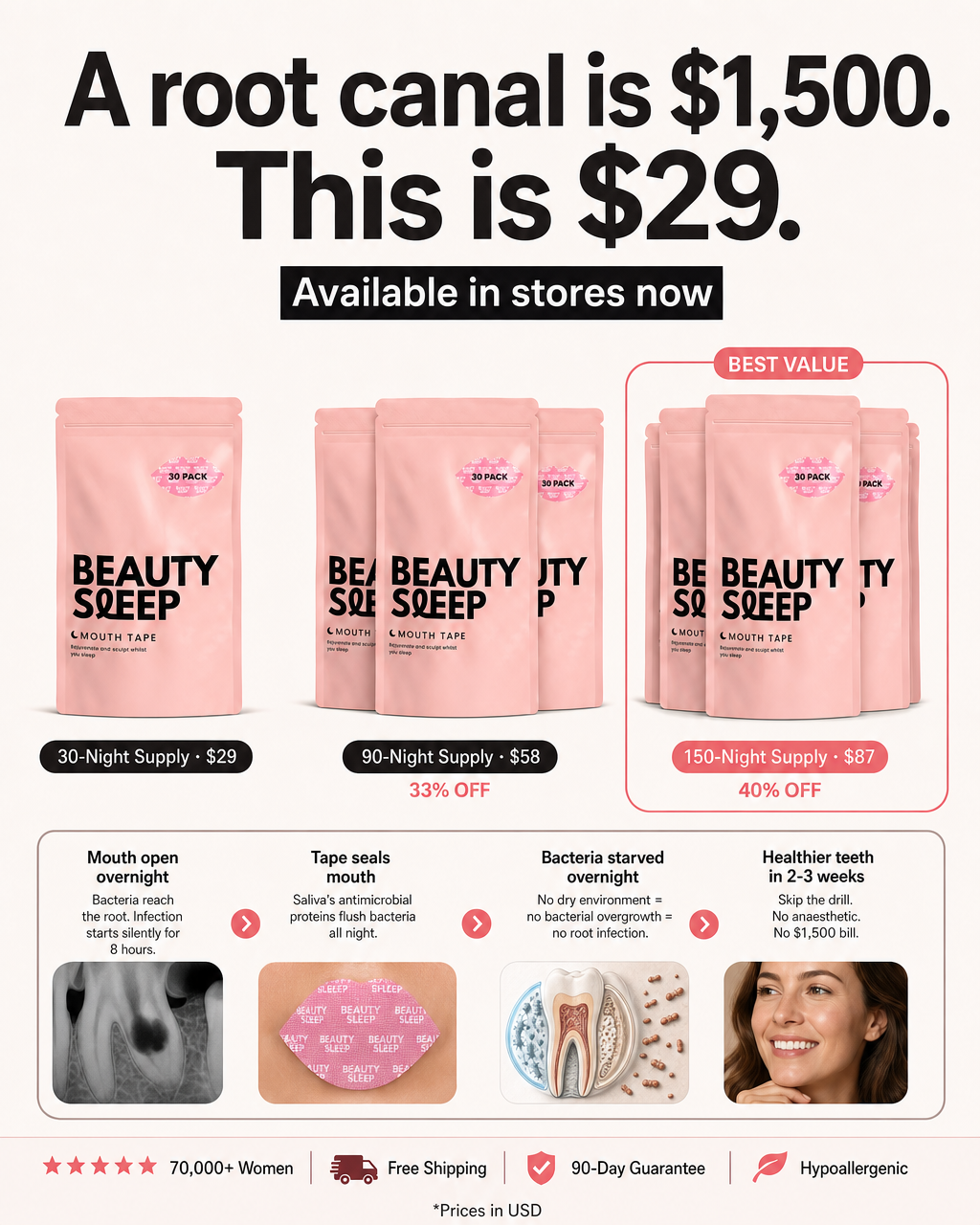 Beauty Sleep Facebook ad