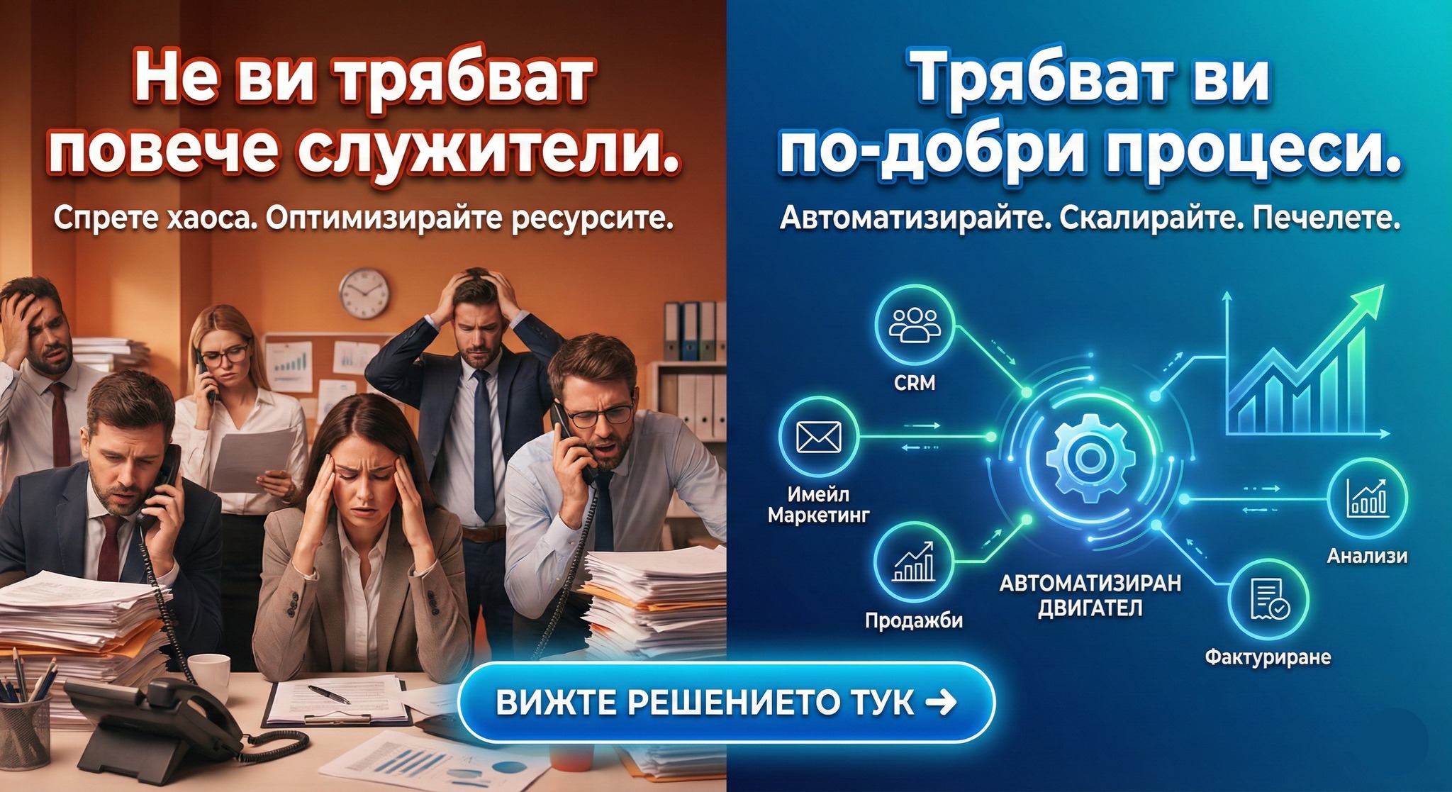 MK Business Automation Facebook ad: Нашите автоматизации могат спокойно да ви спестят 30…