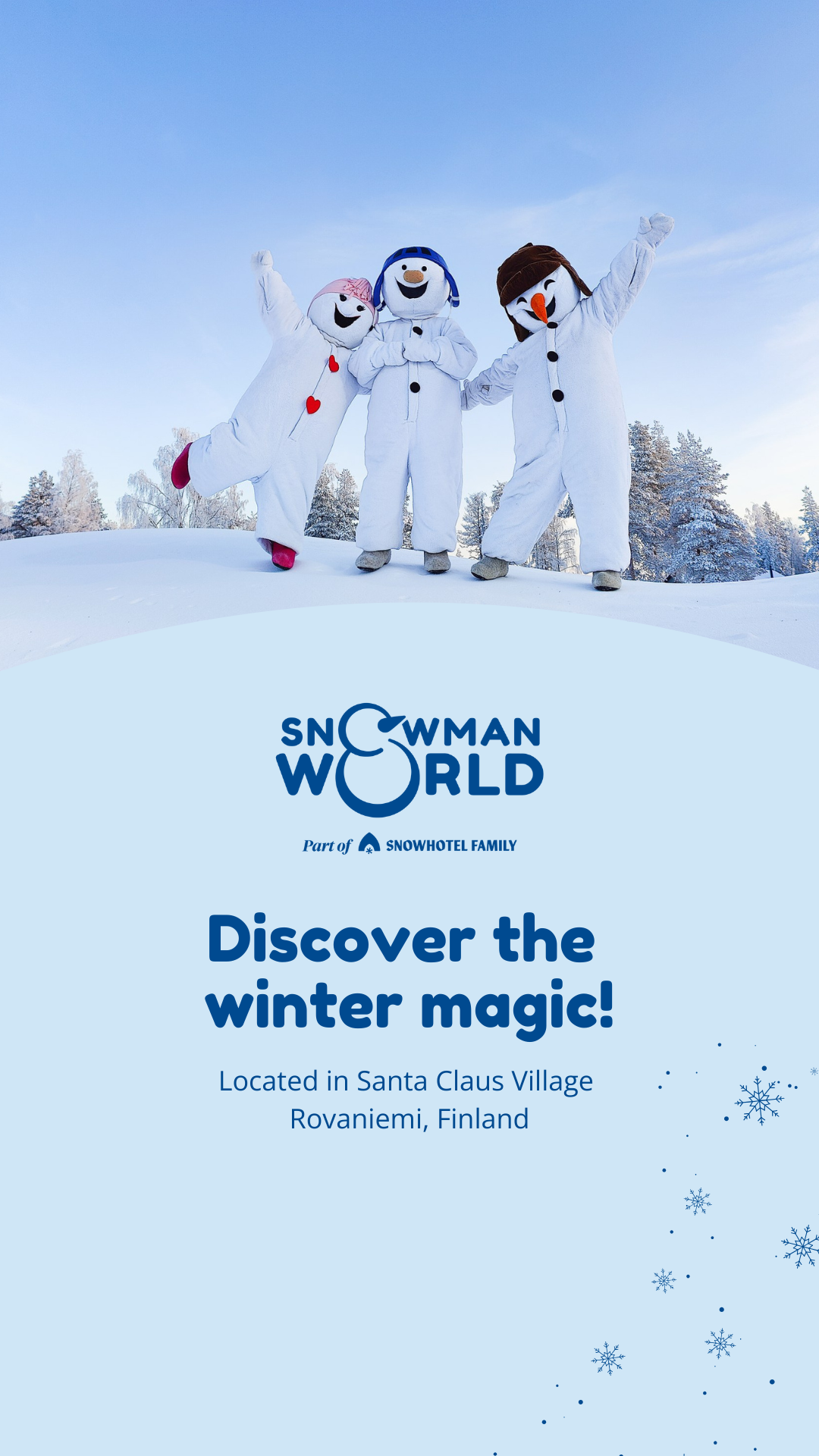 Snowman World - Lumiukkomaailma Facebook ad: Welcome to the coolest place in Rovaniemi, Finland!