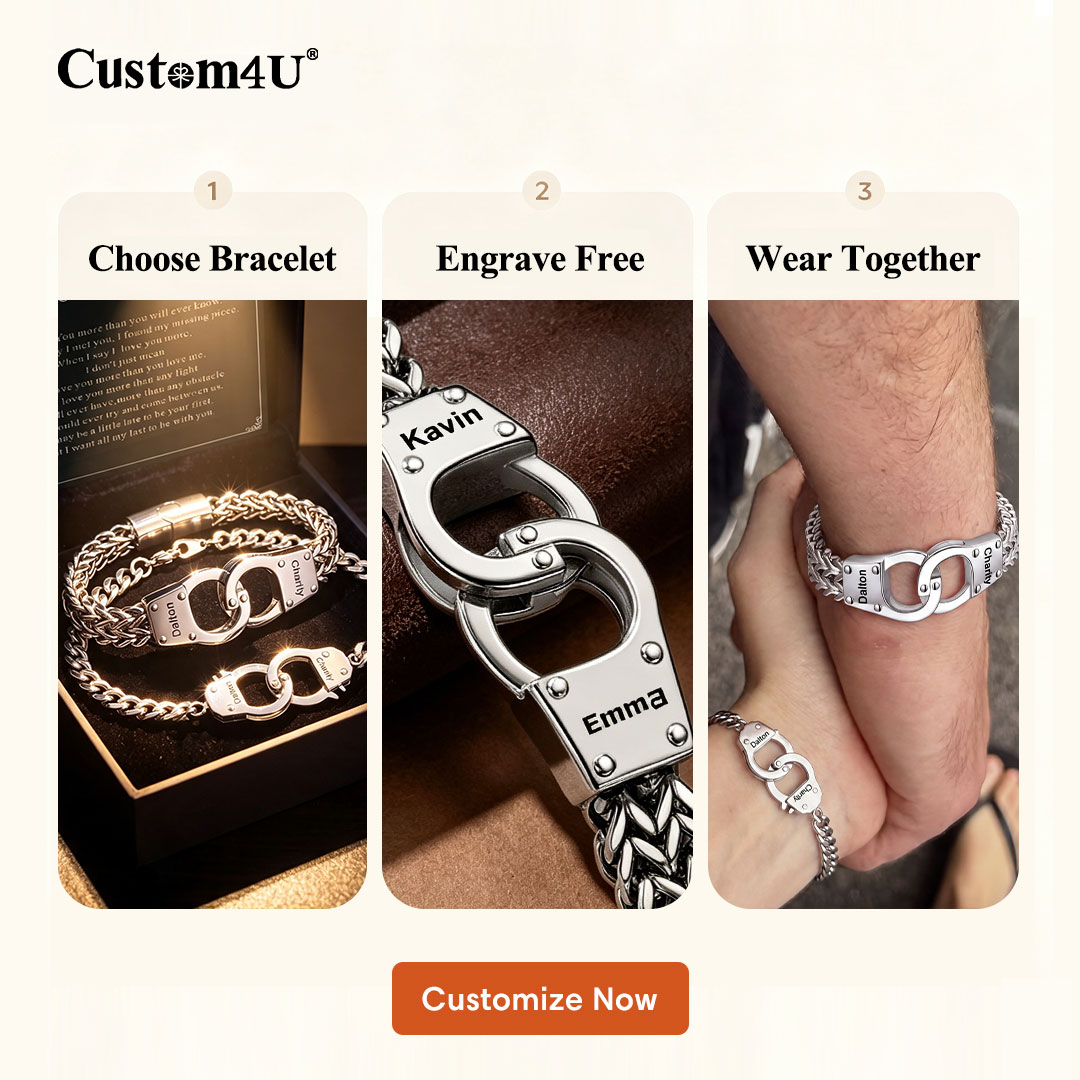 Custom4U Jewelry Facebook ad: Get 10% off for the 1st order