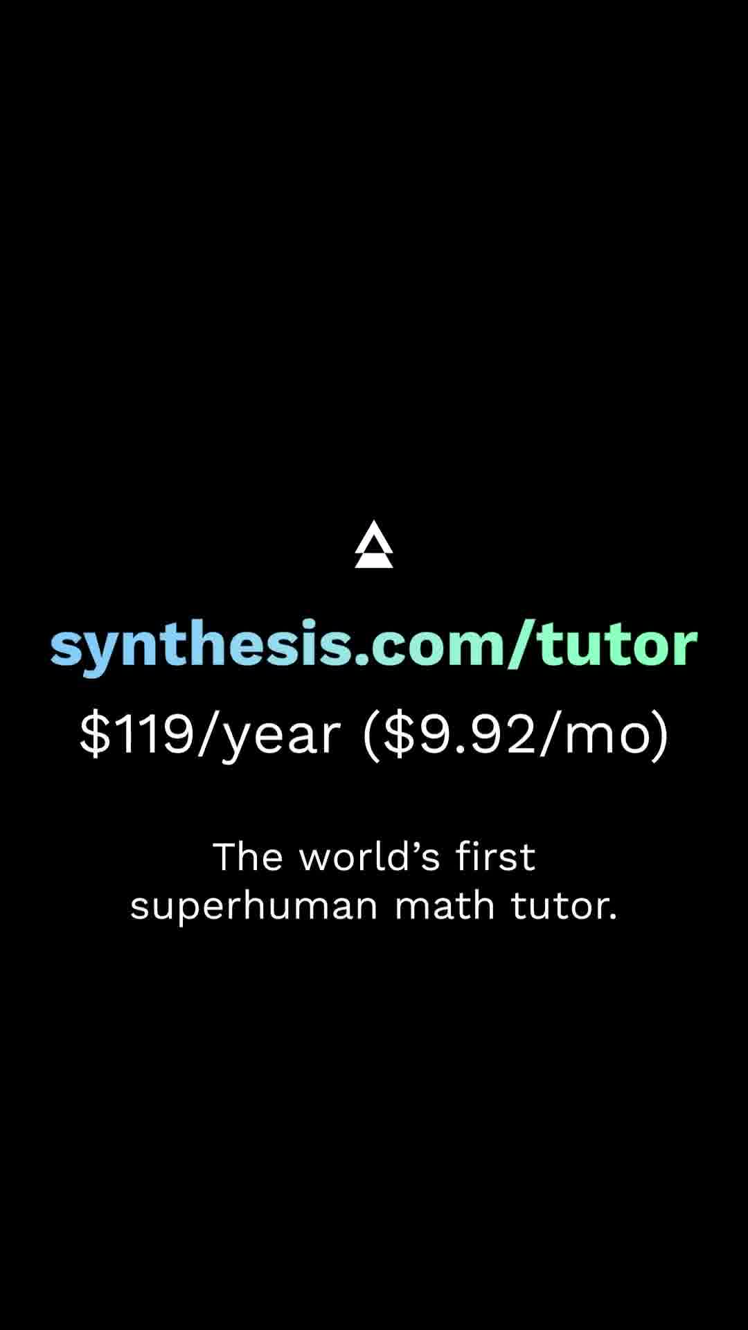 Synthesis Facebook ad: Spark a Love for Math
