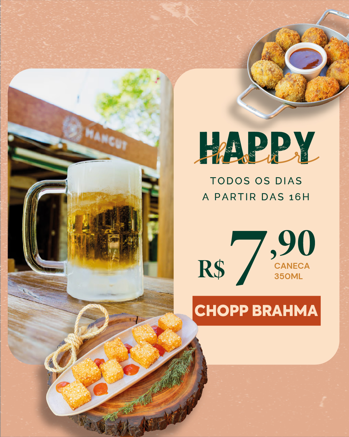 Mangut Restaurante e Café Facebook ad: Happy hour para relaxar todos os dias