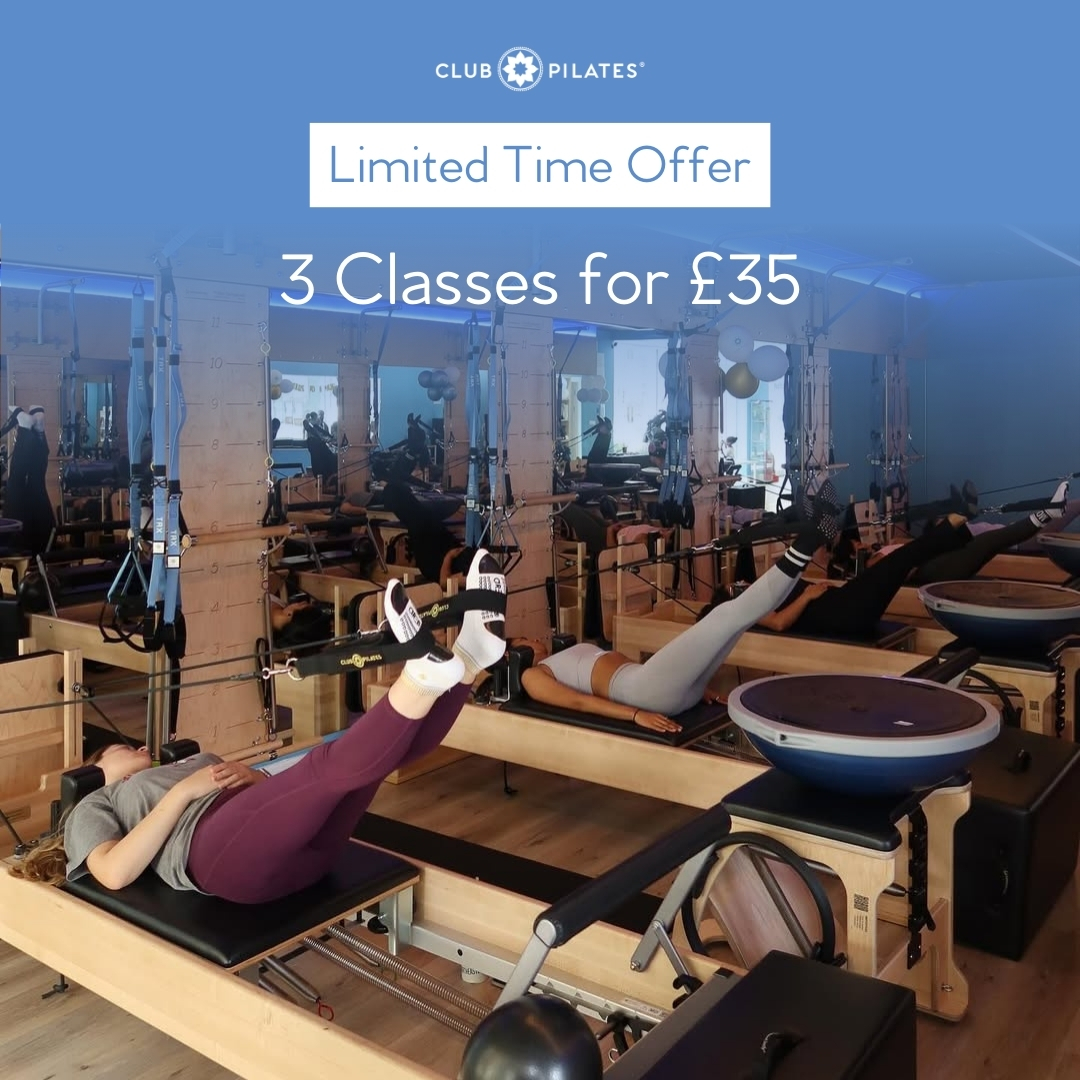 Club Pilates Wapping Facebook ad: Exclusive: 3 Pilates Classes for £35 @ Club Pilates Wapping