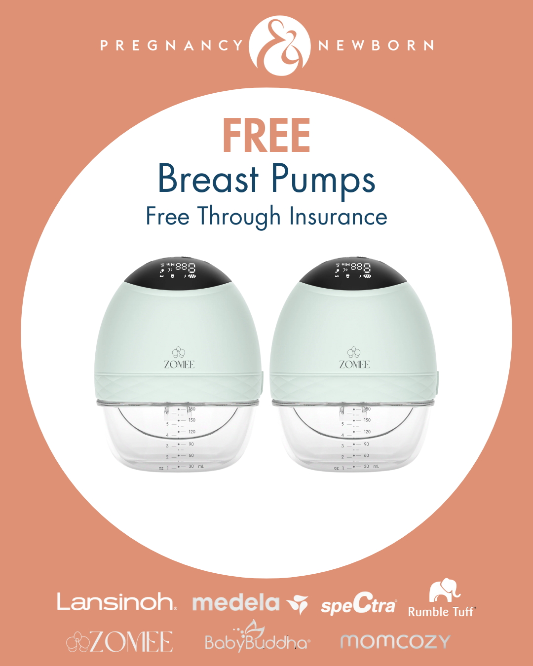 Pregnancy & Newborn Facebook ad: FREE Breast Pump & More Through Insurance