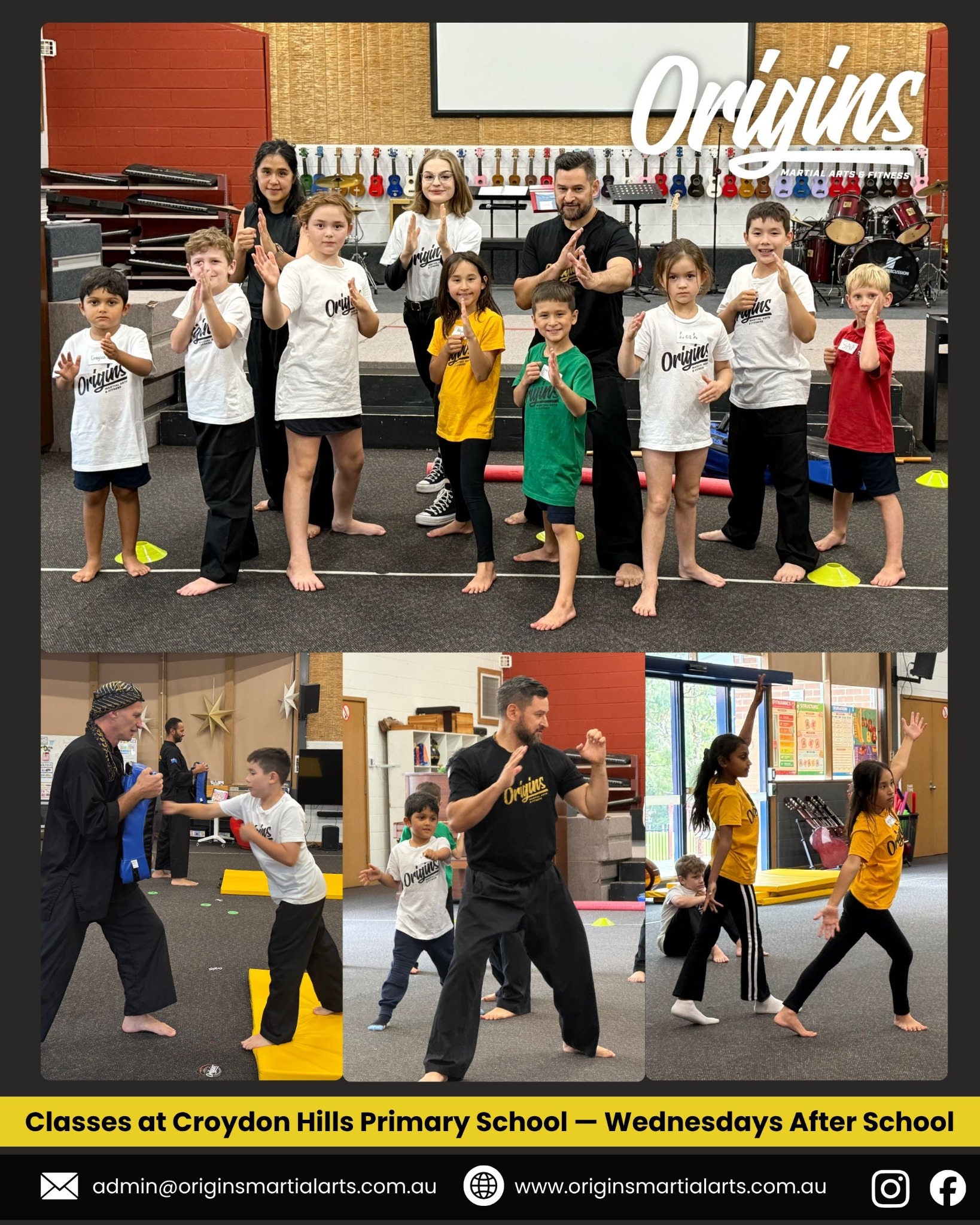 Origins Martial Arts & Fitness Facebook ad: Martial Arts Classes for Kids, Join Us Today!