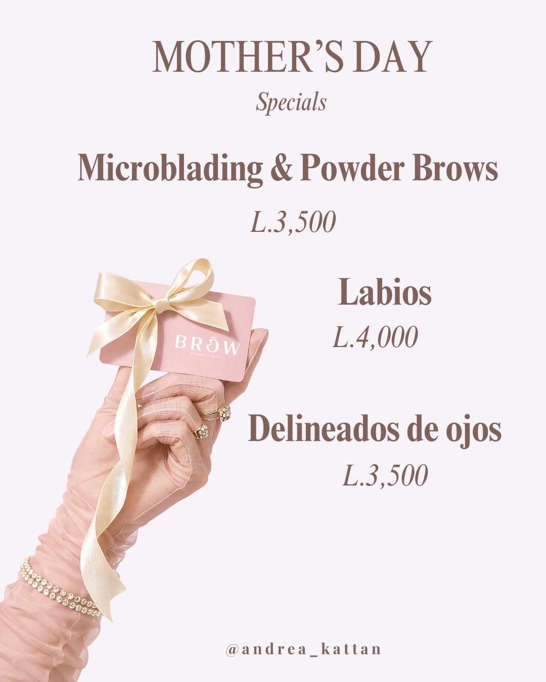 BRŌW by Andrea Kattan Facebook ad: MOTHER’S DAY SPECIALS