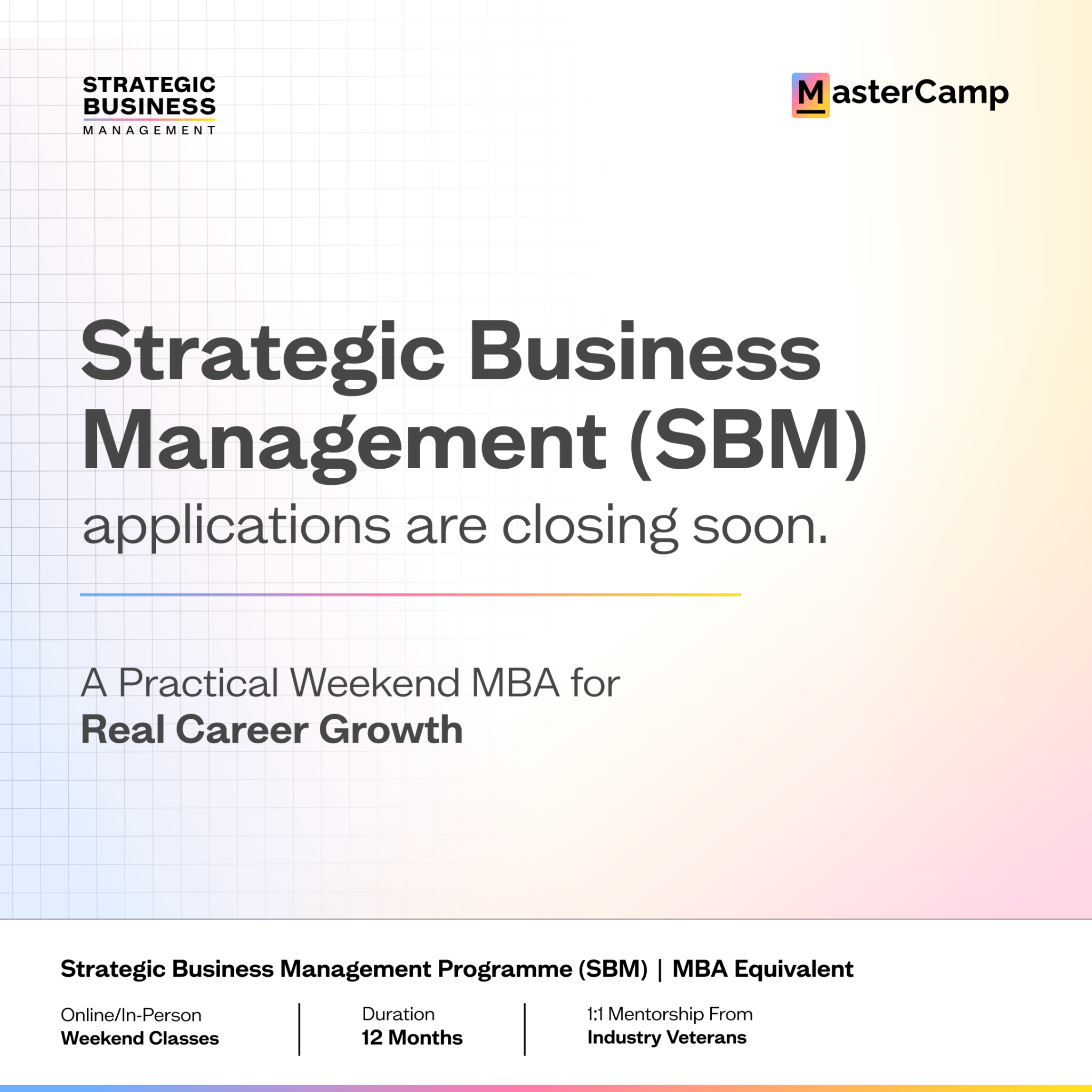 MasterCamp Facebook ad