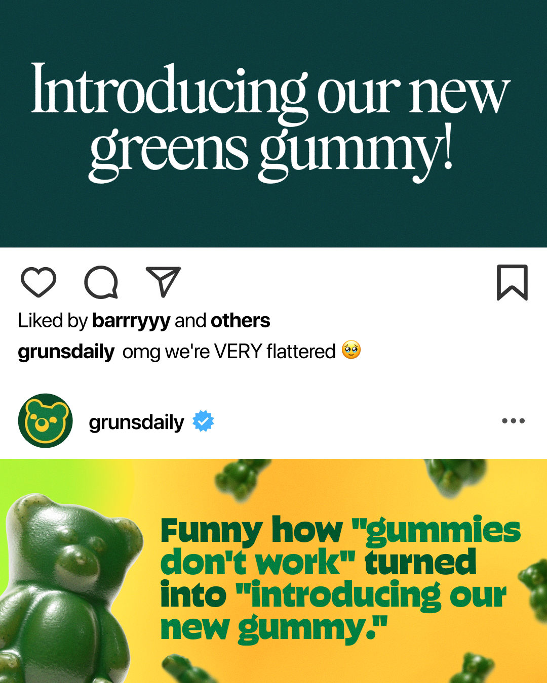 Grüns Facebook ad