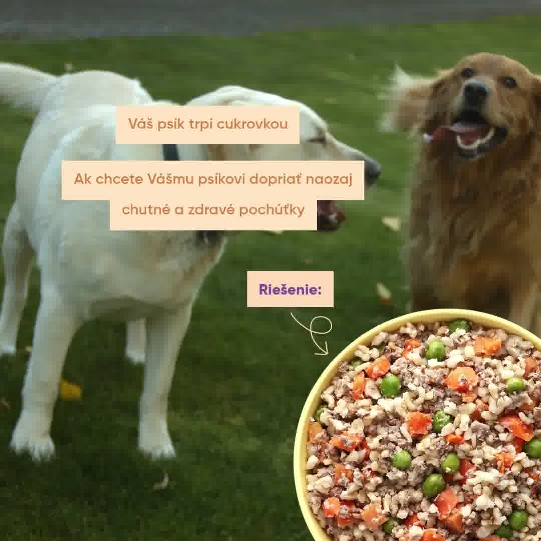PetChef Slovakia Facebook ad: Čerstvo uvarené krmivá pre psov