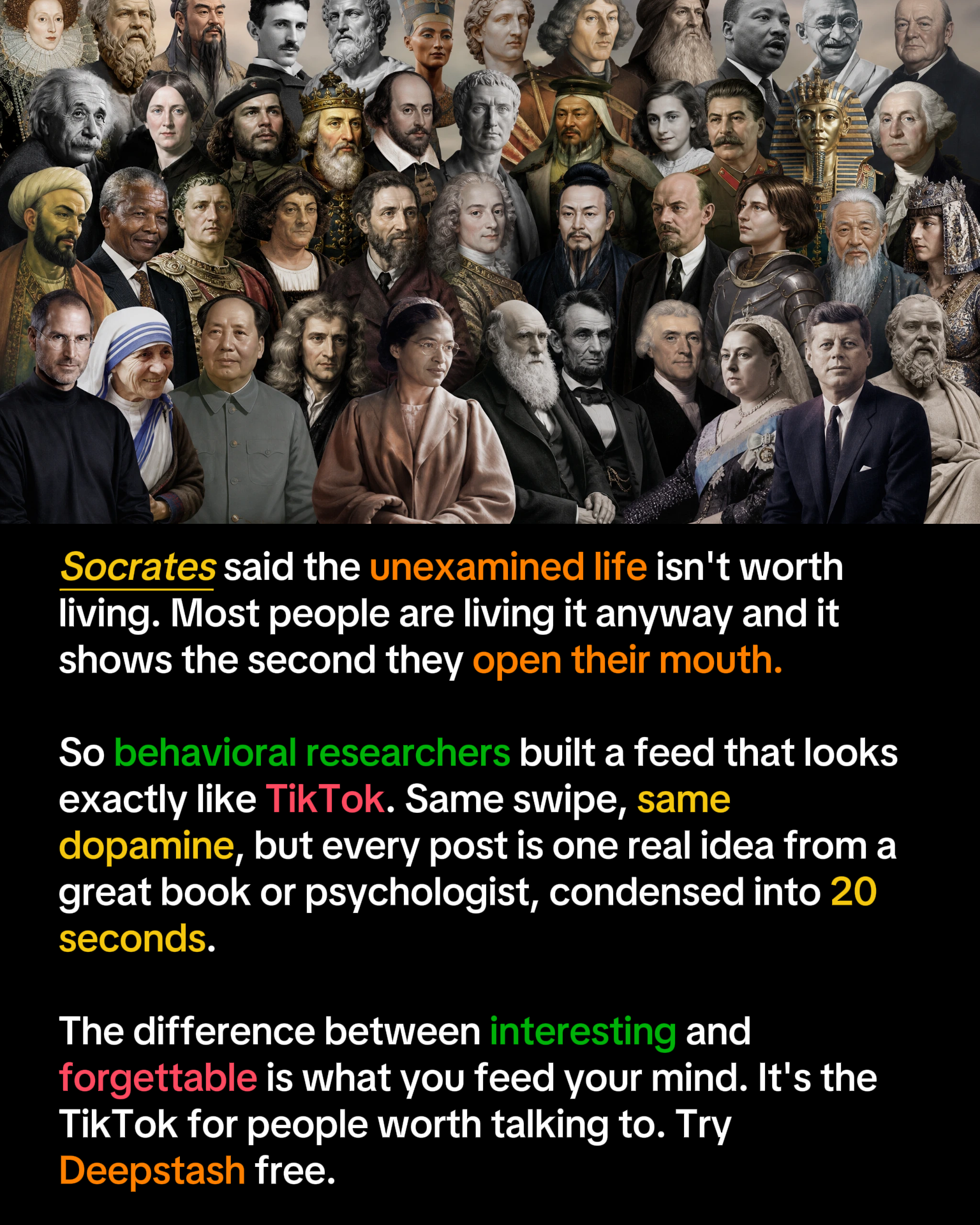 Deepstash Facebook ad