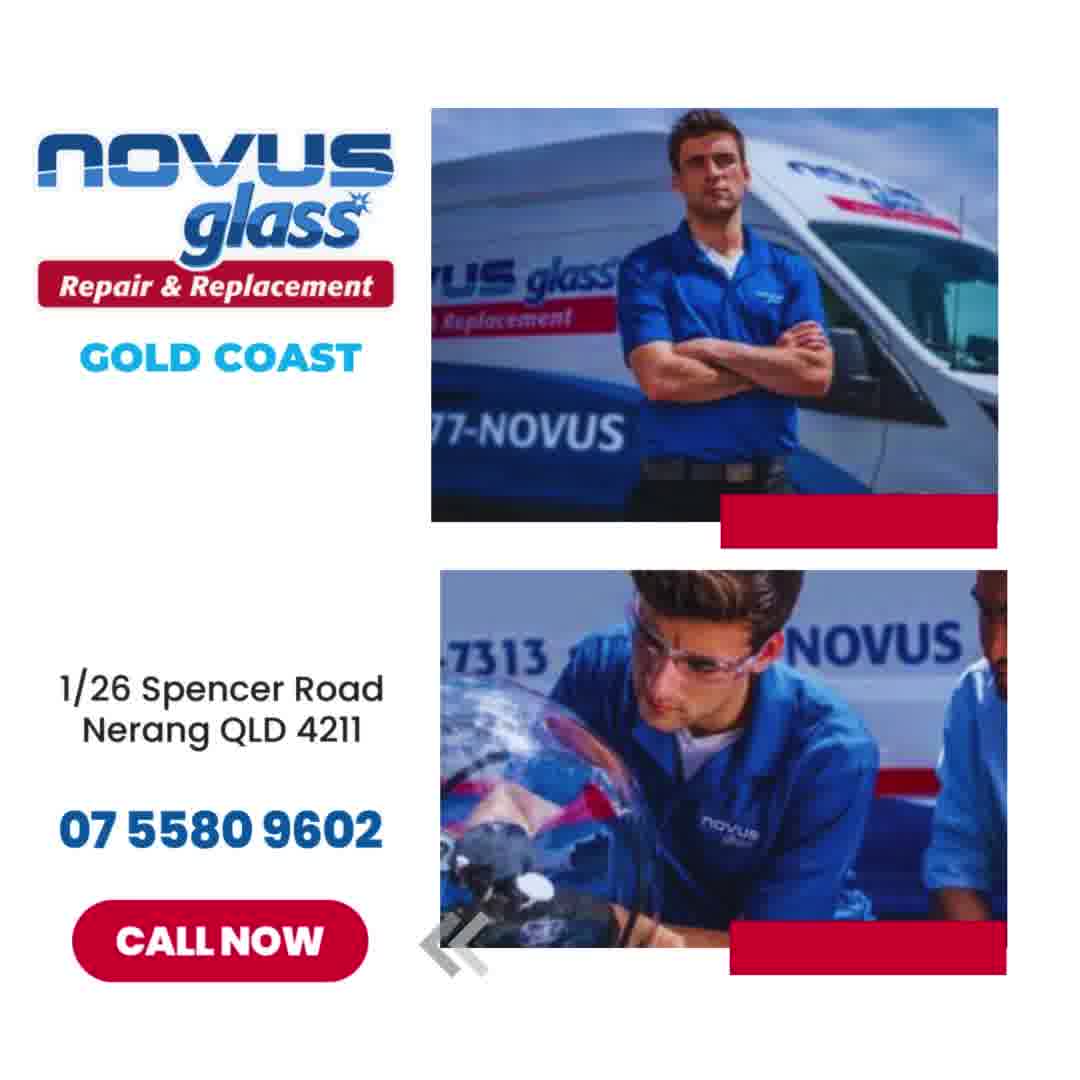 Novus Glass Facebook ad: Experience the Gold Standard in Auto Glass Care