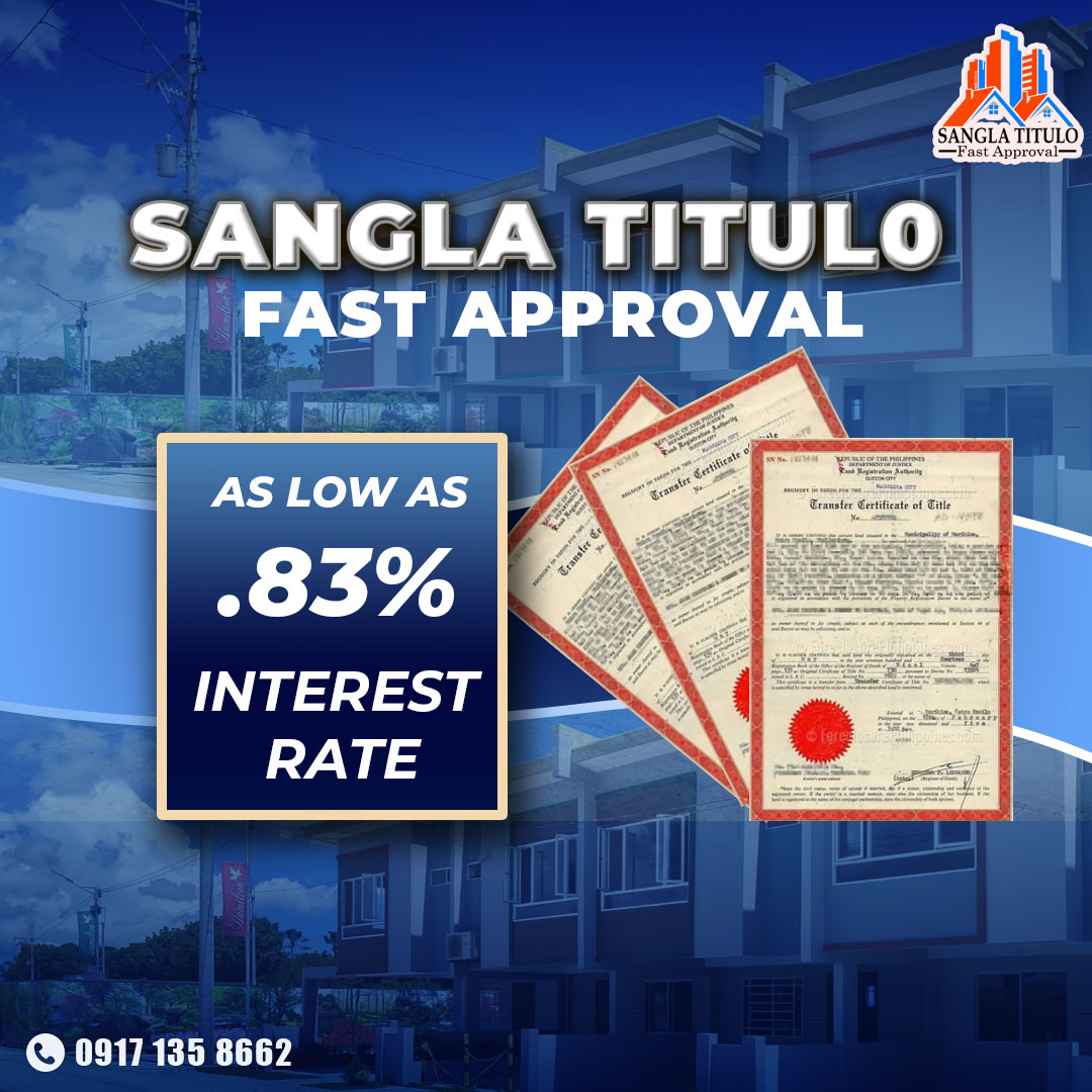 Sangla Titulo Fast Approval Facebook ad: Low Interest Property Loan 0.83%