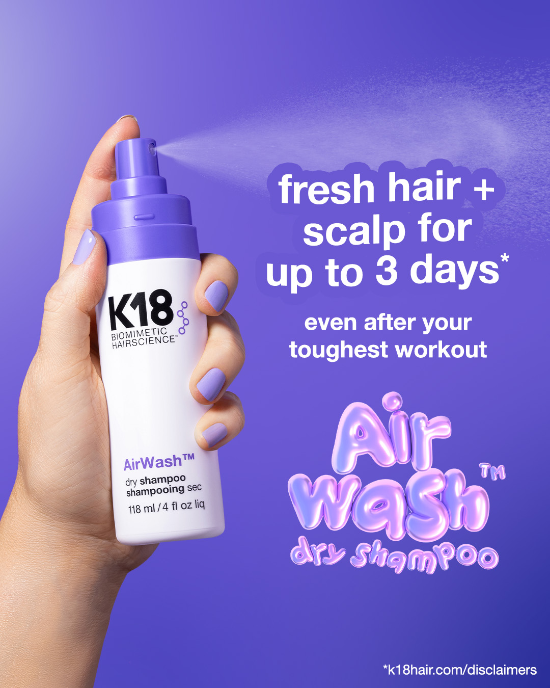 K18 Hair Facebook ad