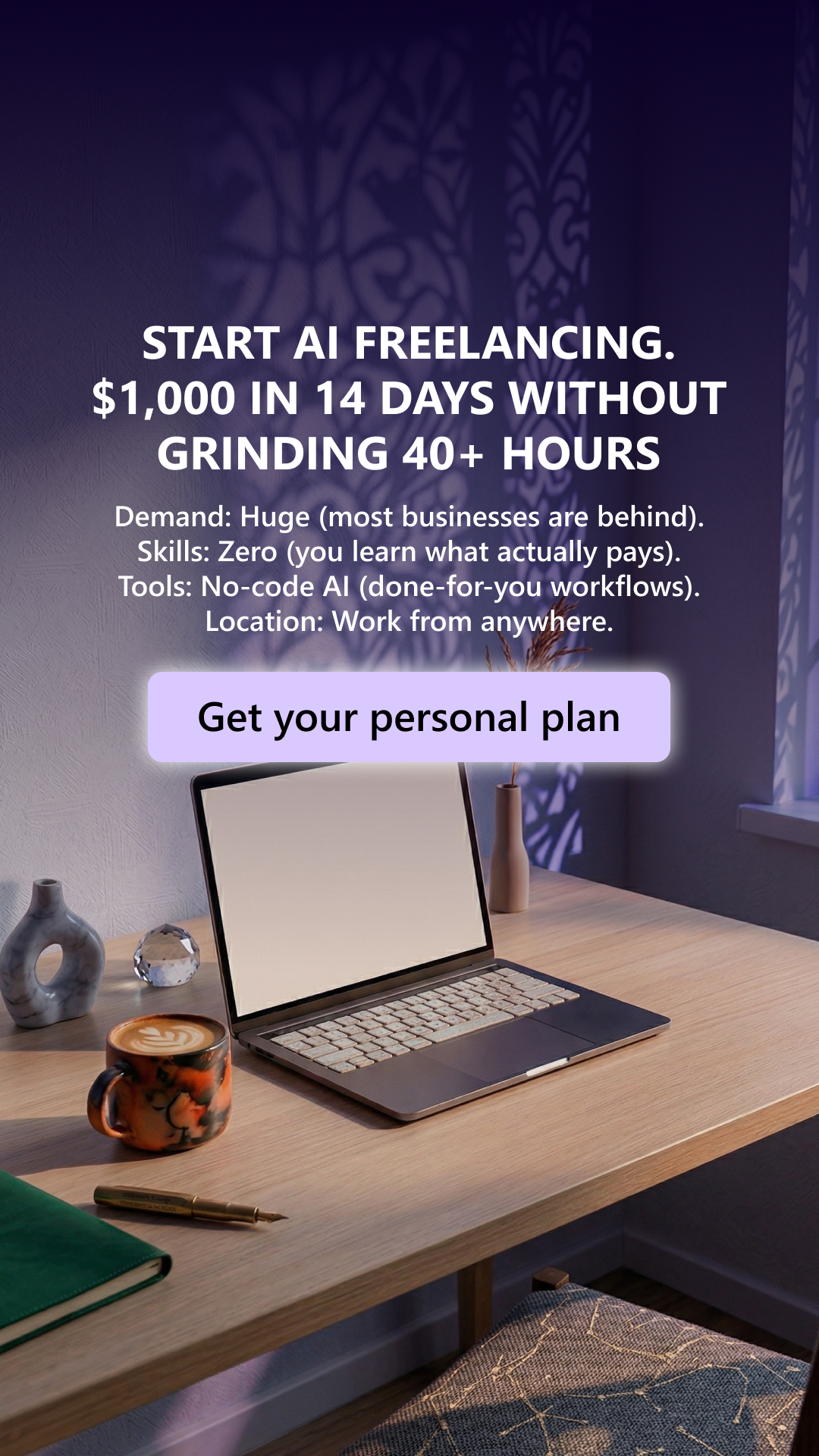 Owlymate Facebook ad: Build Your AI Side Hustle in 4 Weeks