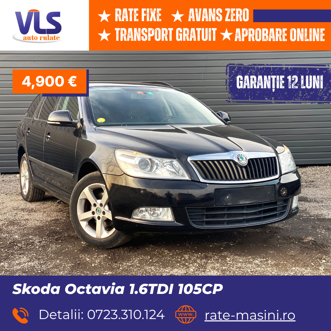 VLS Auto Romania - Vanzari Auto in Rate Facebook ad: Skoda Octavia • 1.6 TDI • 105CP • 2012 • 239.000 km •…