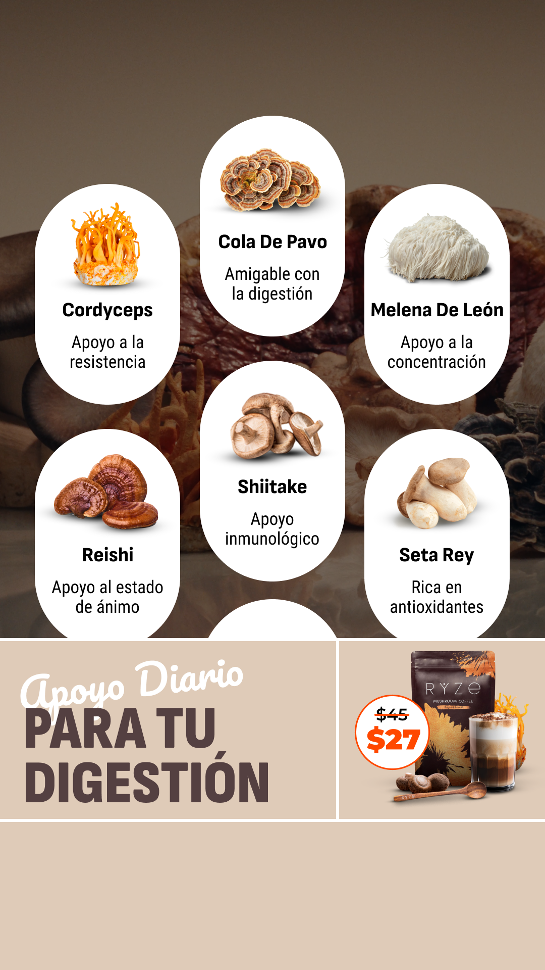 RYZE Superfoods Facebook ad