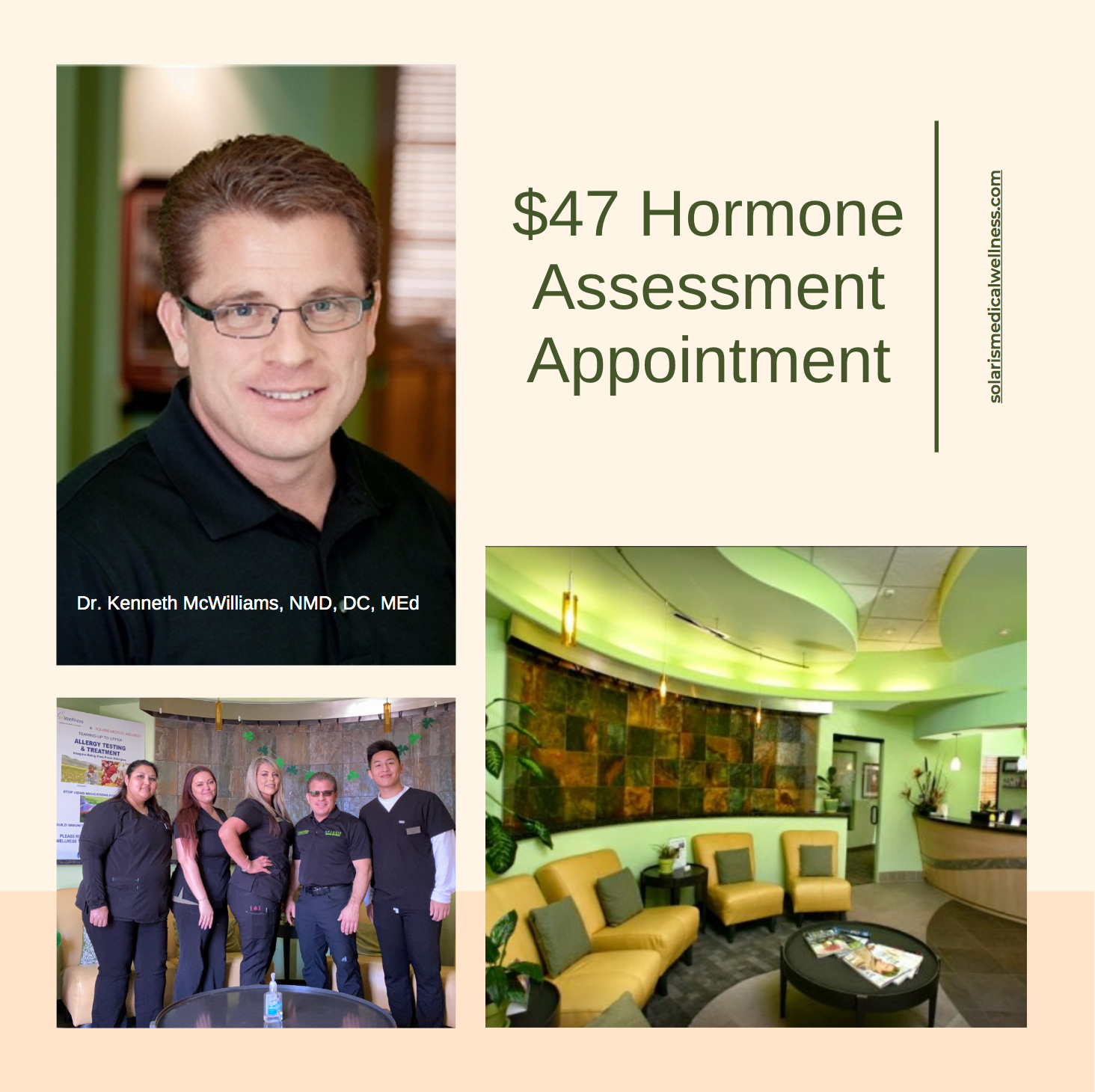 Solaris Medical Wellness Facebook ad: $47 Hormone Assessment LIMITED TIME --->