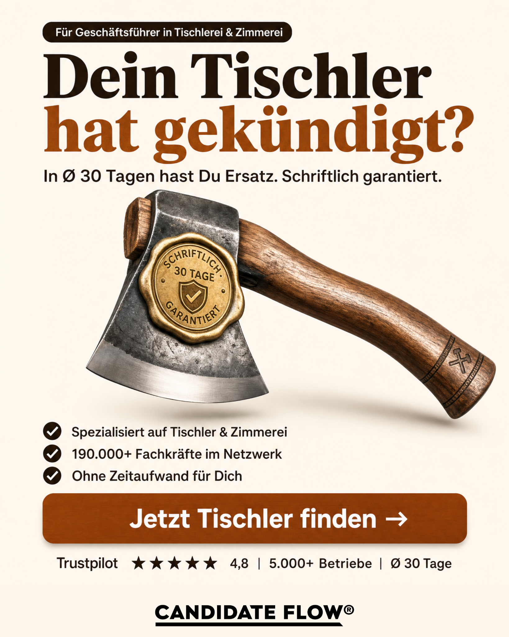 Candidate Flow GmbH - Recruiting Partner für den Mittelstand Facebook ad