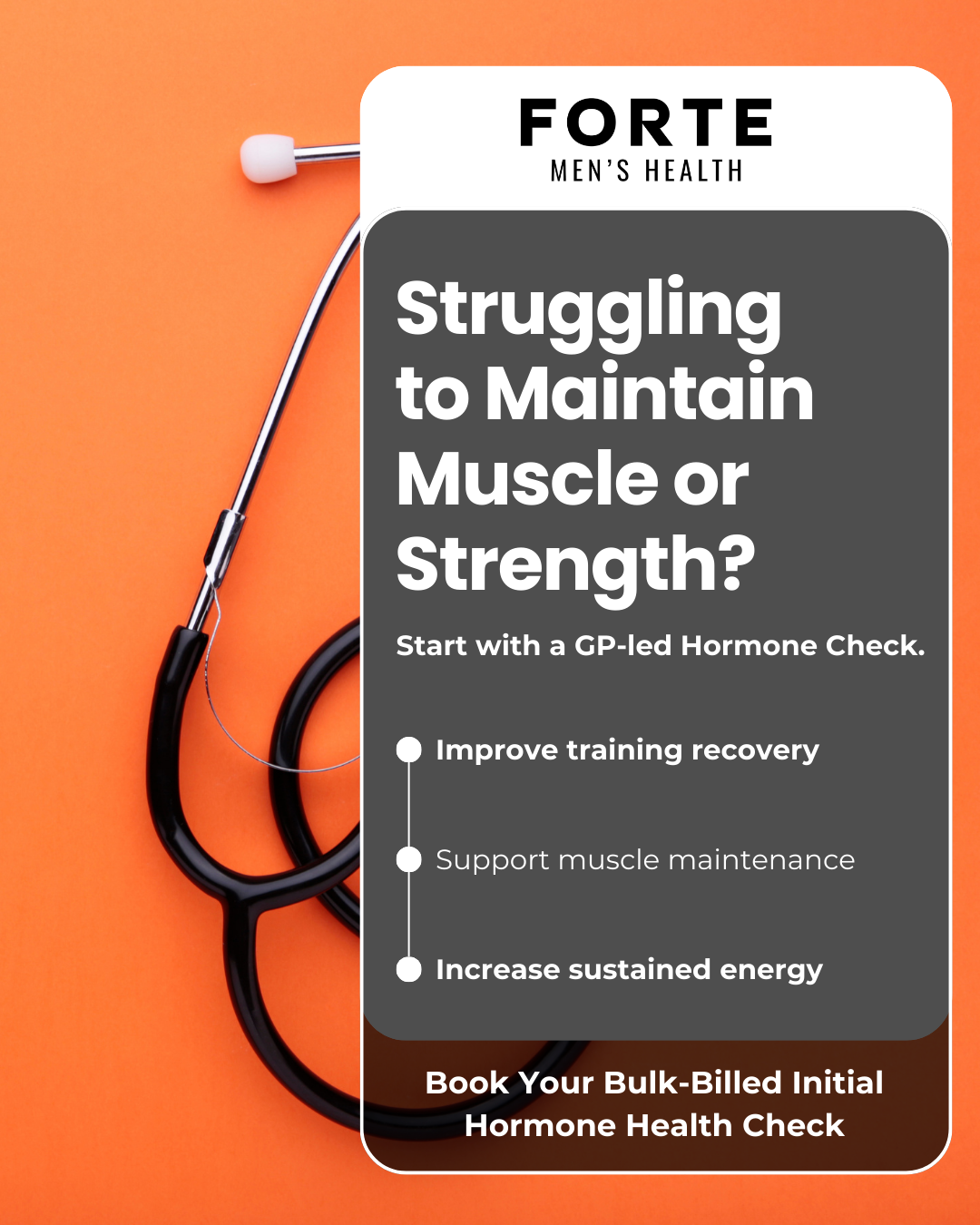 Forte Men's Health Facebook ad: Book Your Bulk-Billed GP Consultation