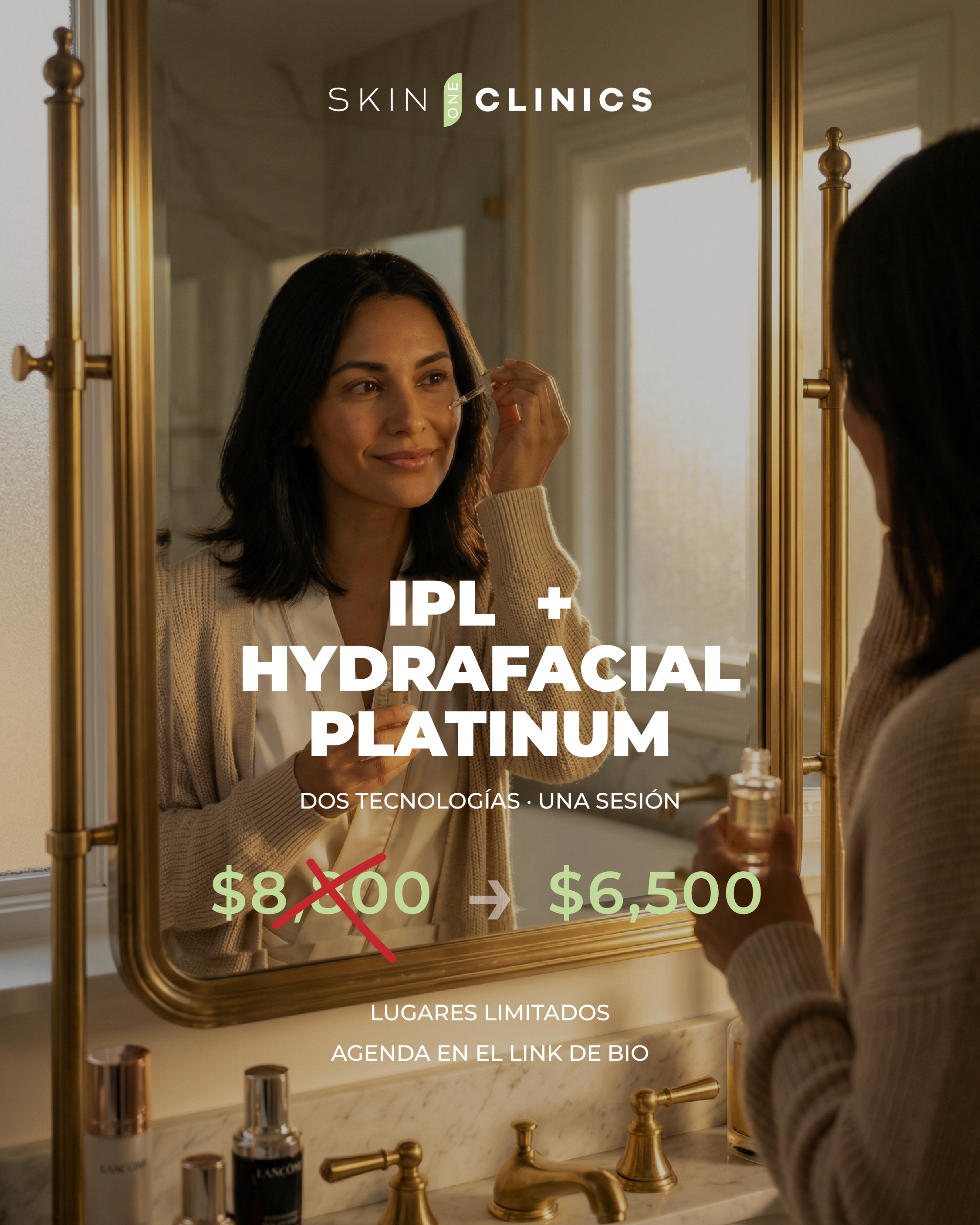SkinClinics Facebook ad: ¿Tu piel está lista para abril?