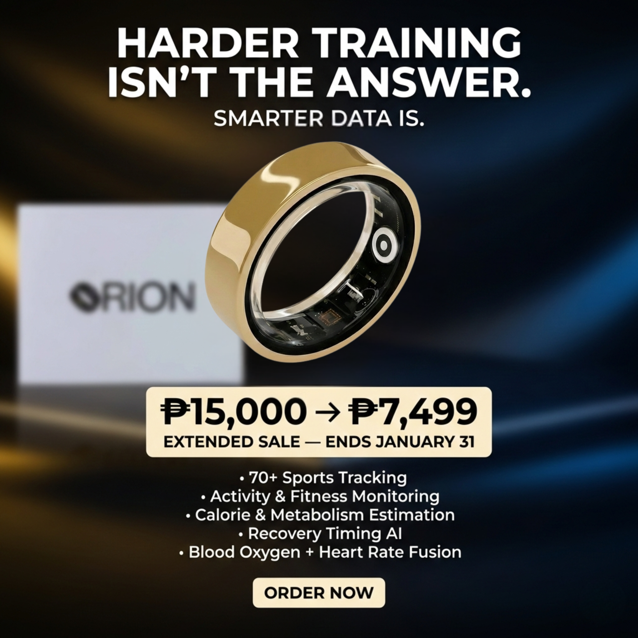 Orion Smart Ring PH Facebook ad: Built for Athletes and High Performers