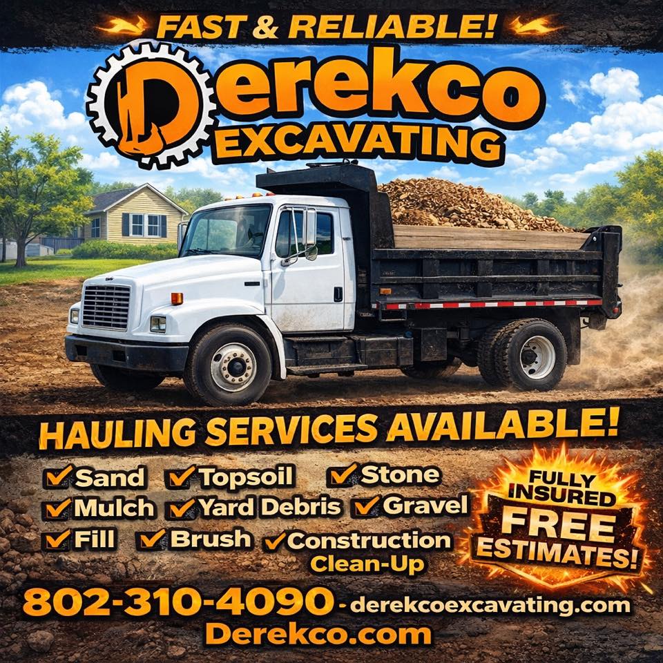 DerekCo Excavating Facebook ad: As spring approaches, please feel free to contact…
