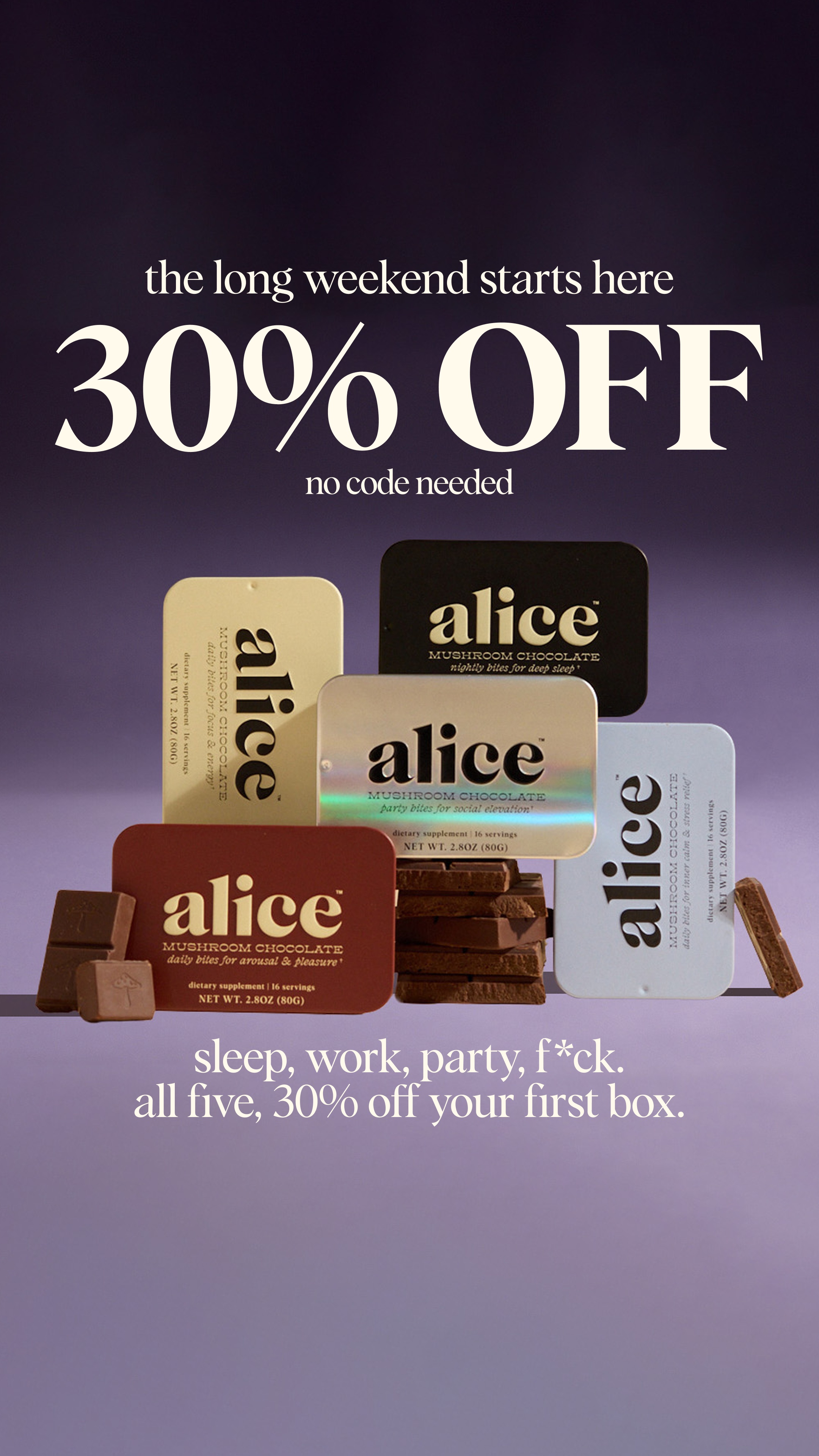 Alice Mushrooms Facebook ad